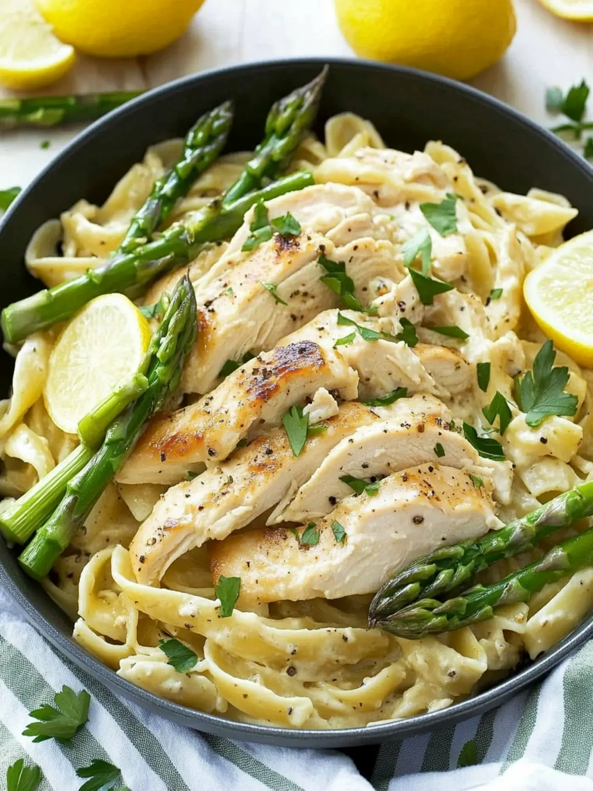 Delicious Creamy Chicken and Asparagus Pasta You'll Adore 2 Creamy Chicken and Asparagus Pasta