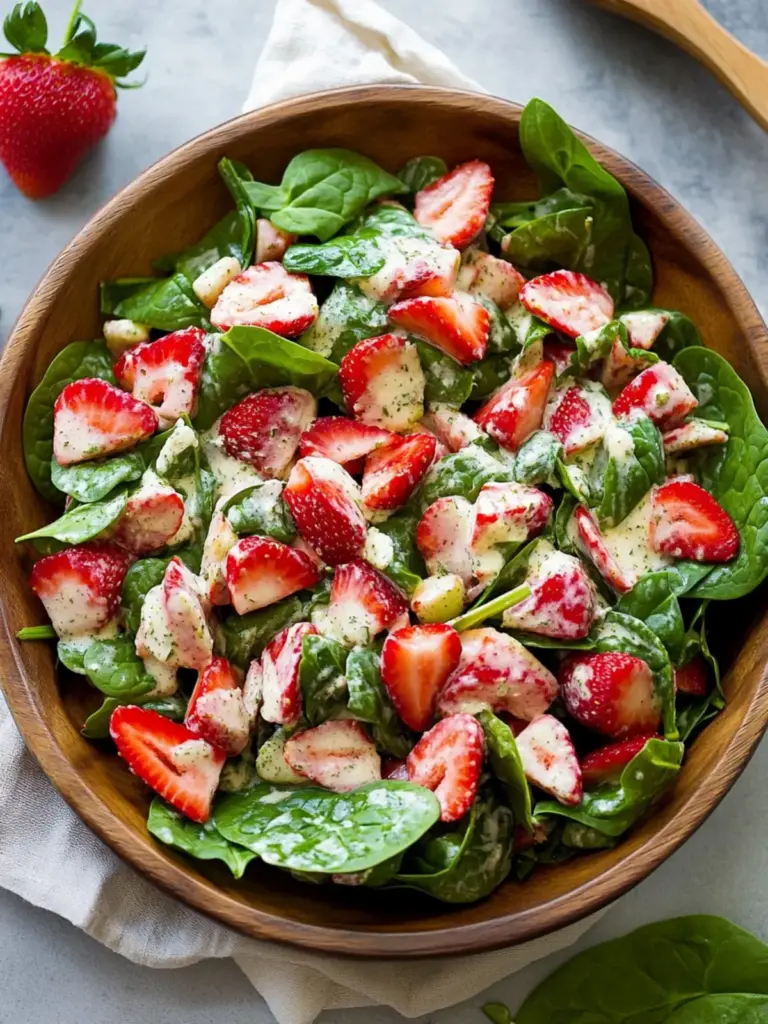 Easy Strawberry Spinach Salad