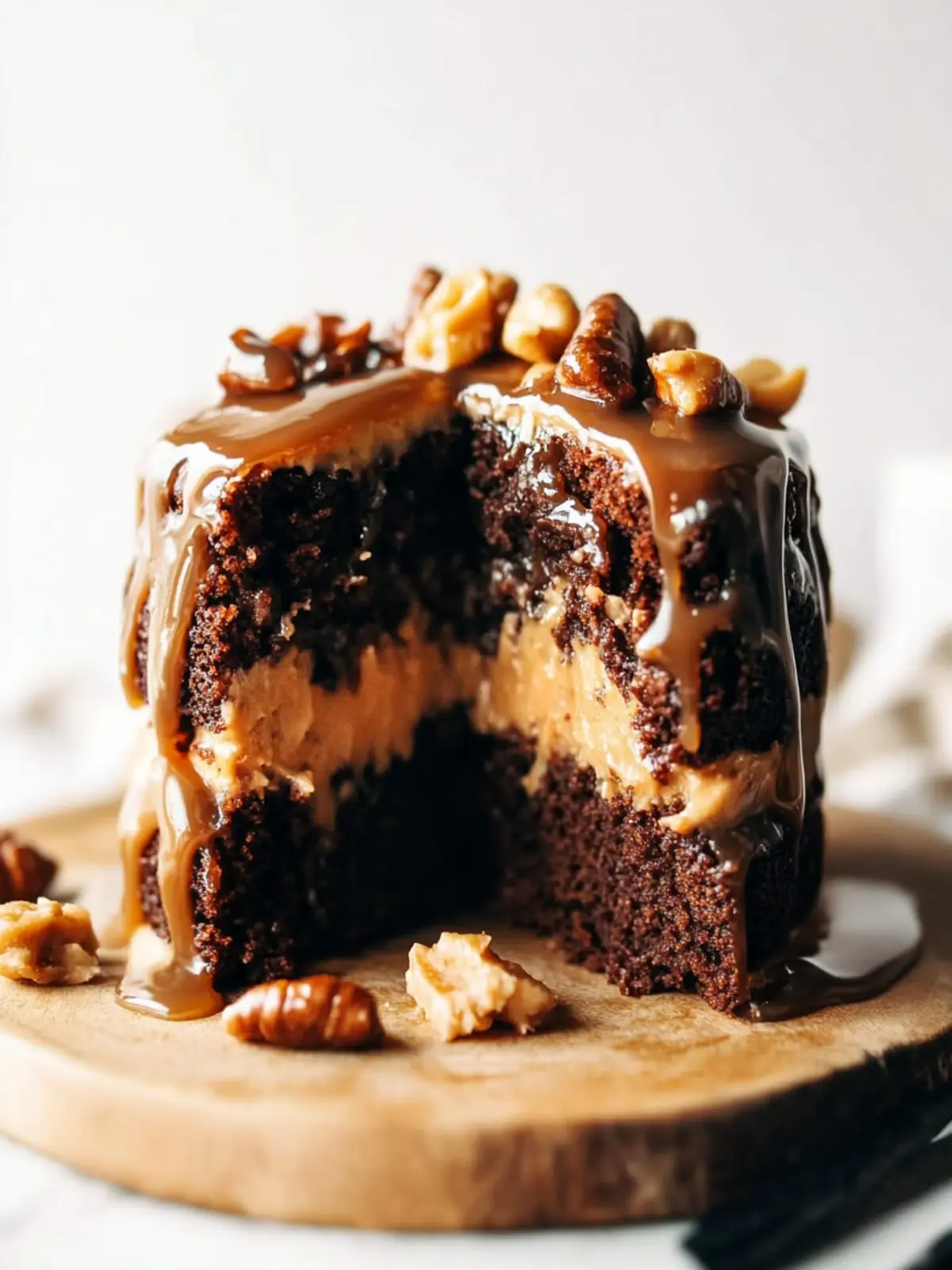 Decadent Cafe Latte Turtle Cake for Two: Share the Love 2 Cafe Latte Turtle Cake for Two