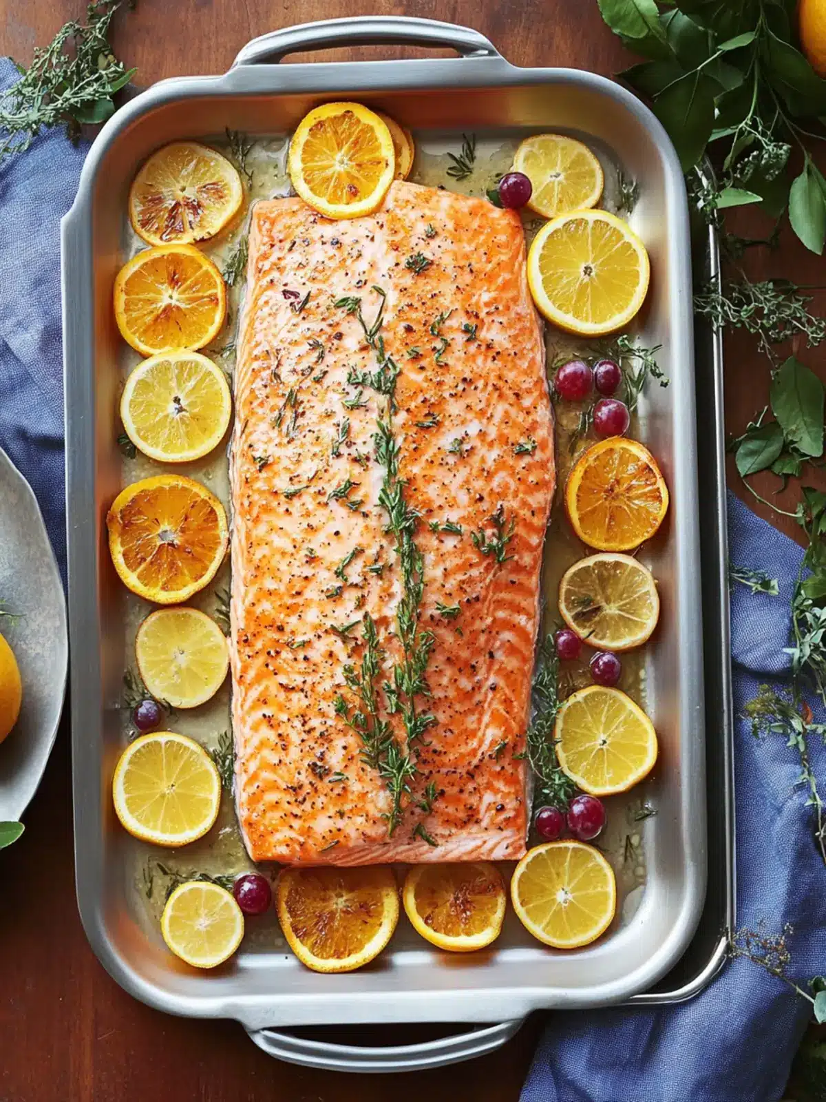 Citrus-Roasted Salmon for Delightful Christmas Dinner Ideas 4 Citrus-Roasted Salmon- christmas dinner ideas