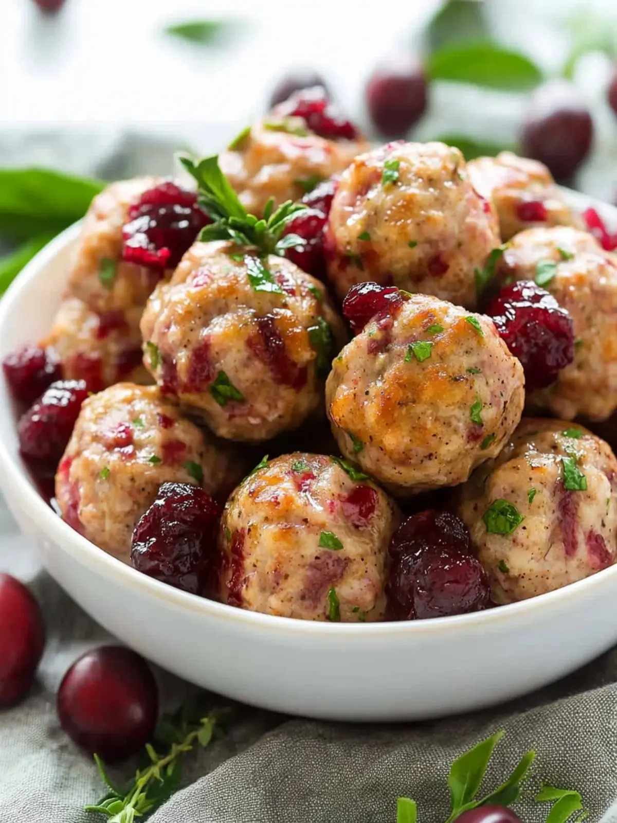 Cranberry Turkey Meatballs