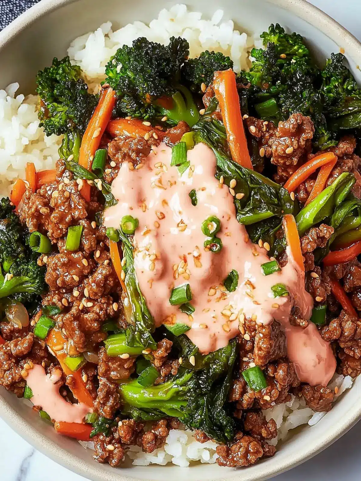 Ground Beef Stir-Fry Teriyaki Bowls