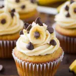Decadent Banana Chocolate Chip Cupcakes with Cream Cheese Frosting 4 Banana Chocolate Chip Cupcakes with Cream Cheese Frosting