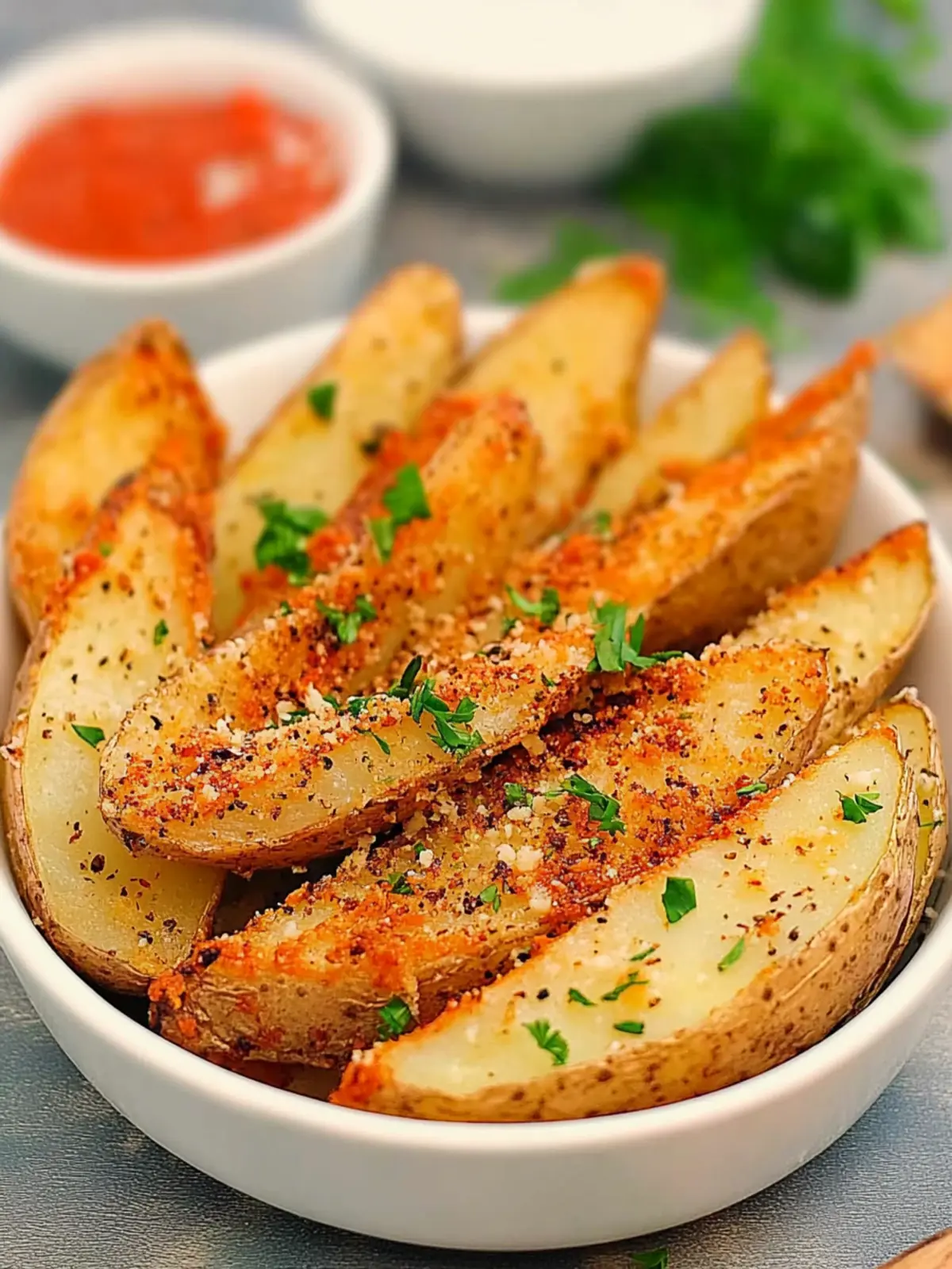 Crispy Baked Garlic Parmesan Potato Wedges You’ll Crave Daily 5 Baked Garlic Parmesan Potato Wedges