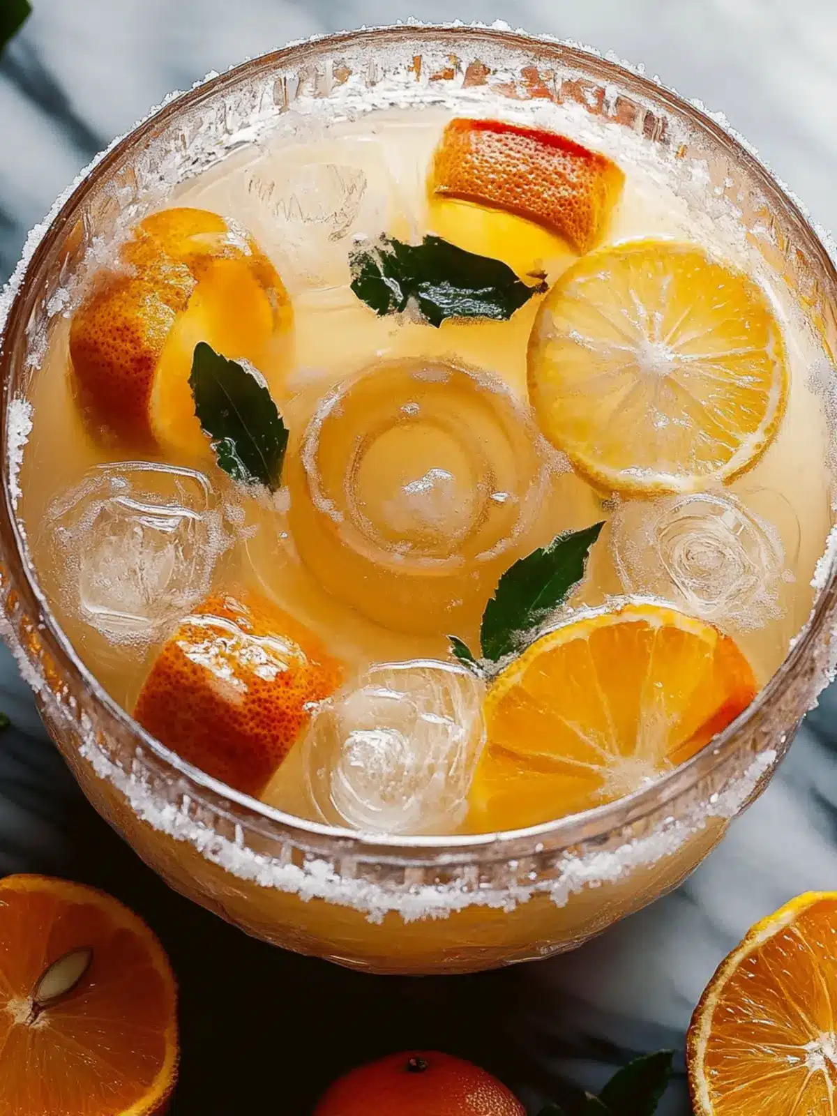 Champagne Punch With Brandy and Citrus- New Year drinks recipe