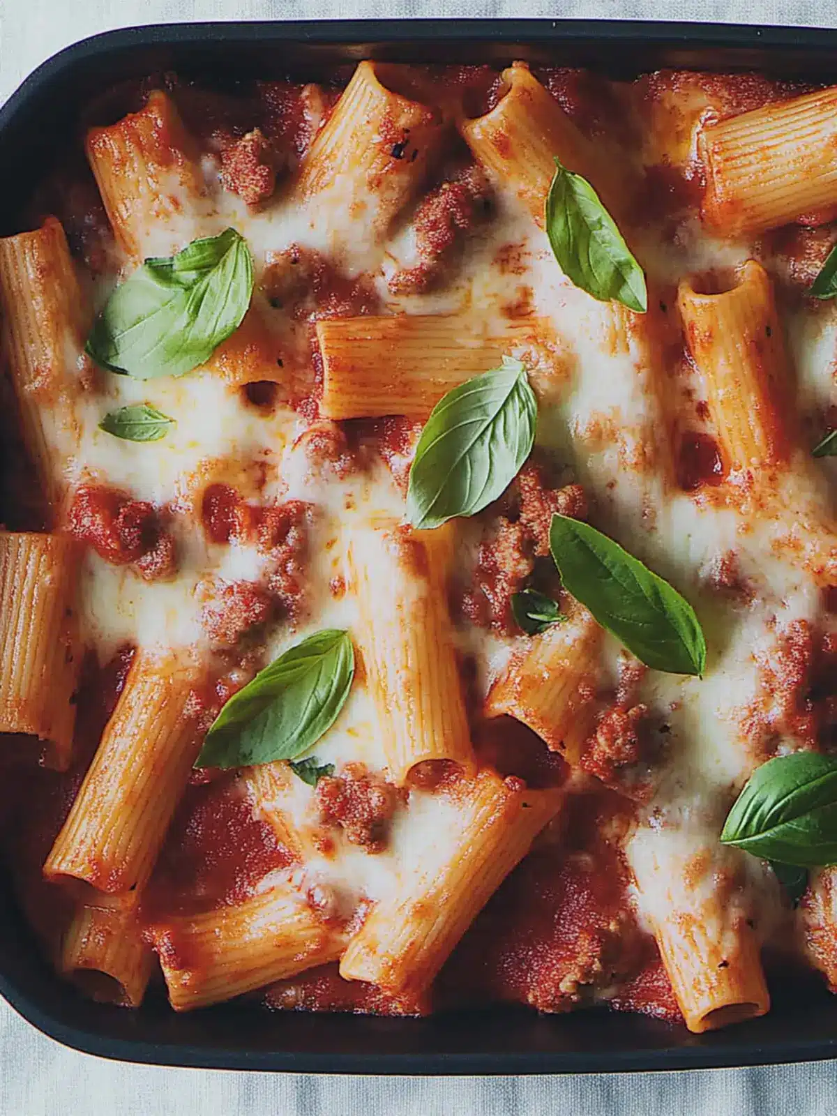 Shortcut Baked Rigatoni with Spicy Italian Sausage Bliss 2 Shortcut Baked Rigatoni With Spicy Italian Sausage