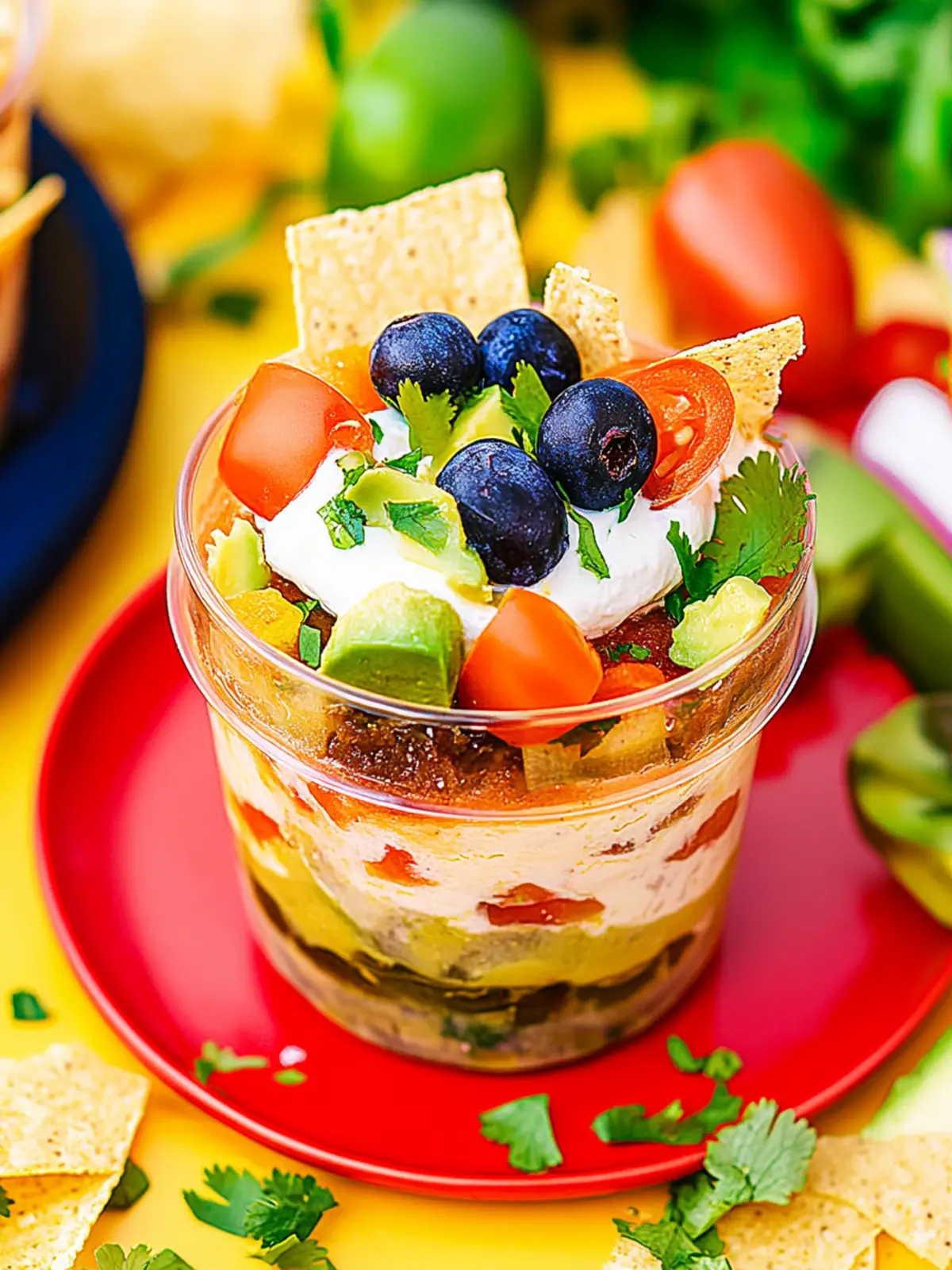 Delicious 7 Layer Dip Cups for Easy Party Pleasing! 5 7 Layer Dip Cups