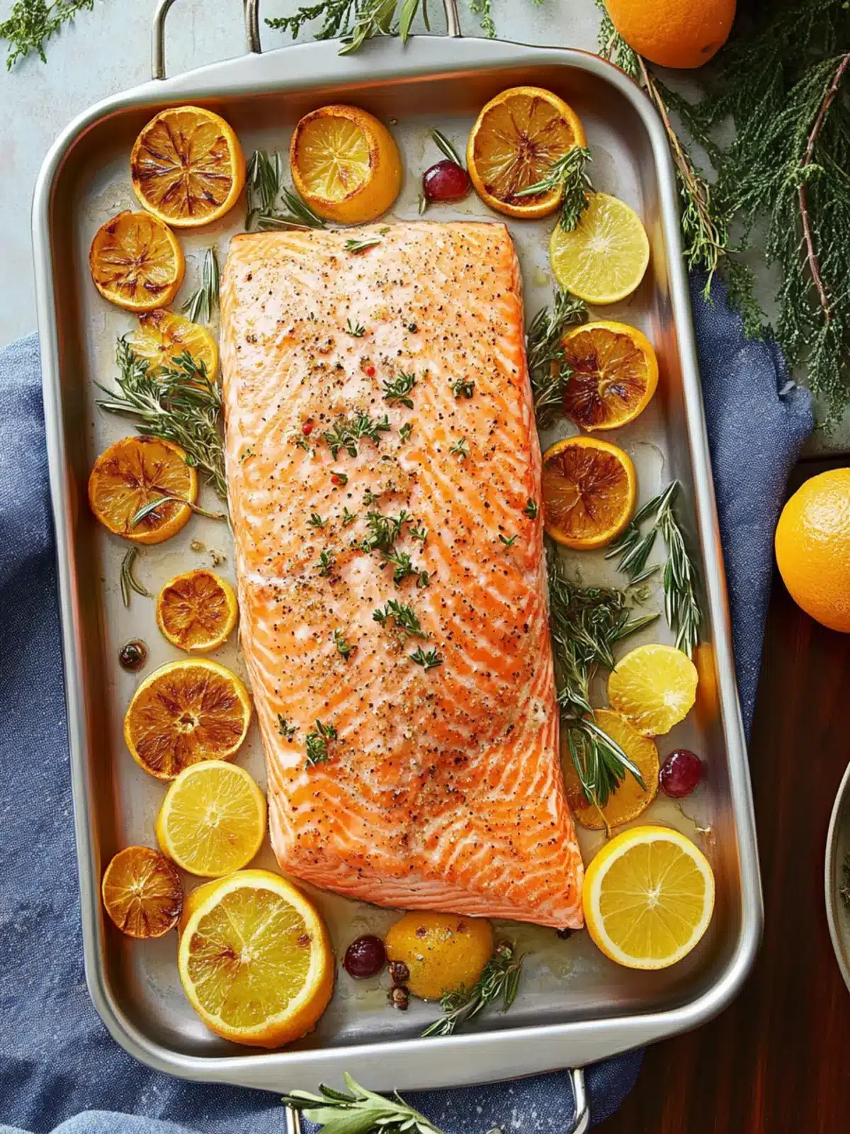 Citrus-Roasted Salmon for Delightful Christmas Dinner Ideas 5 Citrus-Roasted Salmon- christmas dinner ideas
