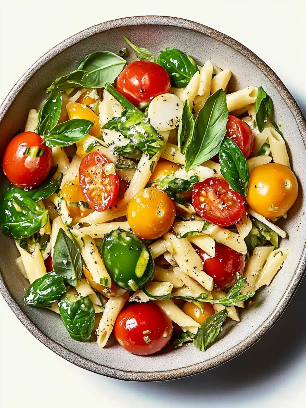 Pasta Salad With Spring Vegetables and Tomatoes
