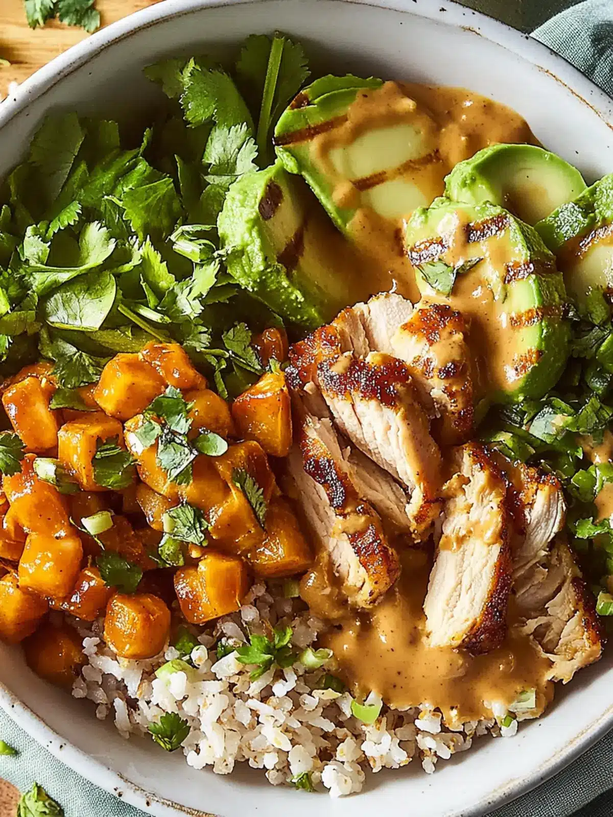Peanut Chicken Protein Bowls