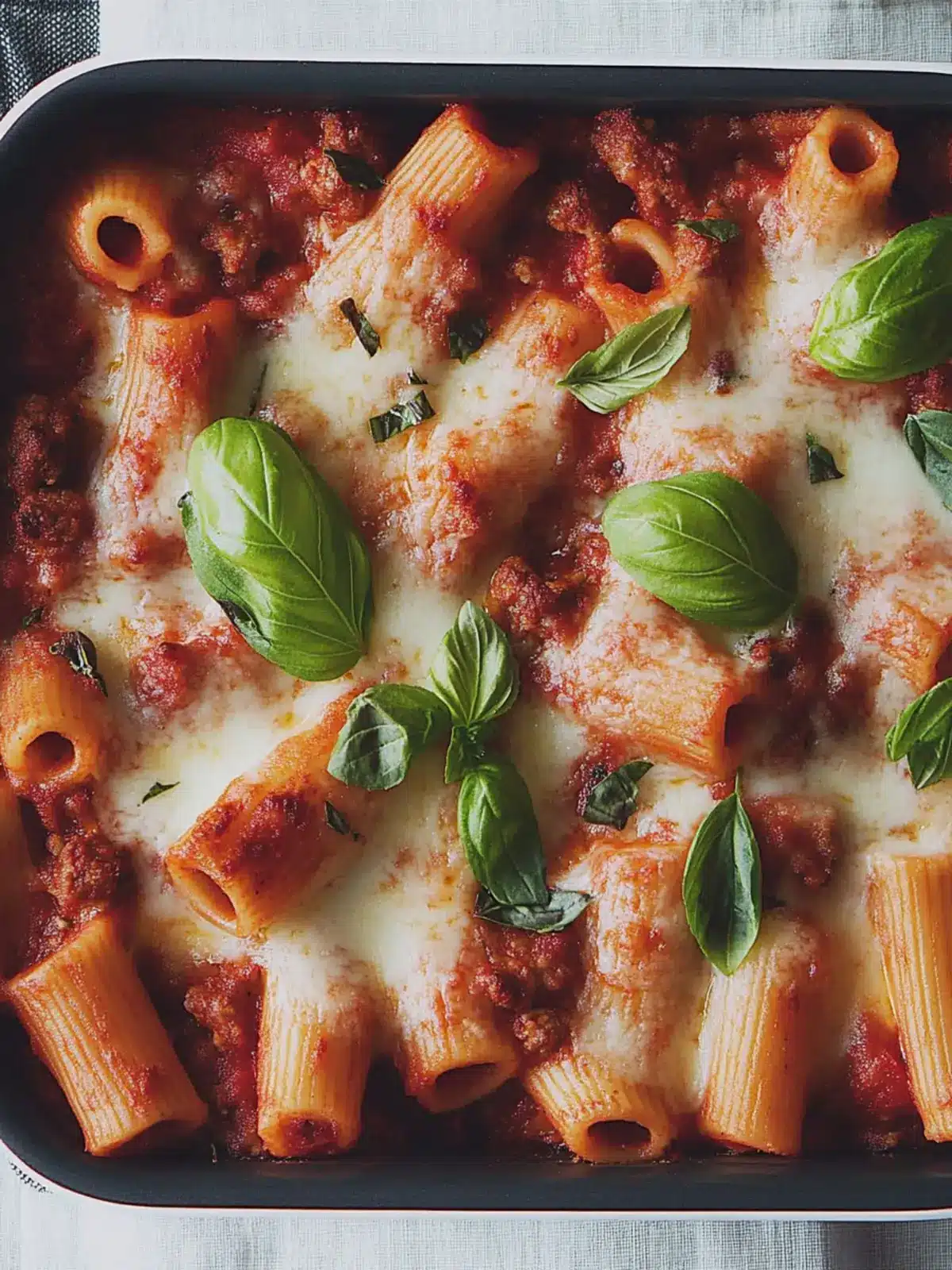 Shortcut Baked Rigatoni with Spicy Italian Sausage Bliss 5 Shortcut Baked Rigatoni With Spicy Italian Sausage