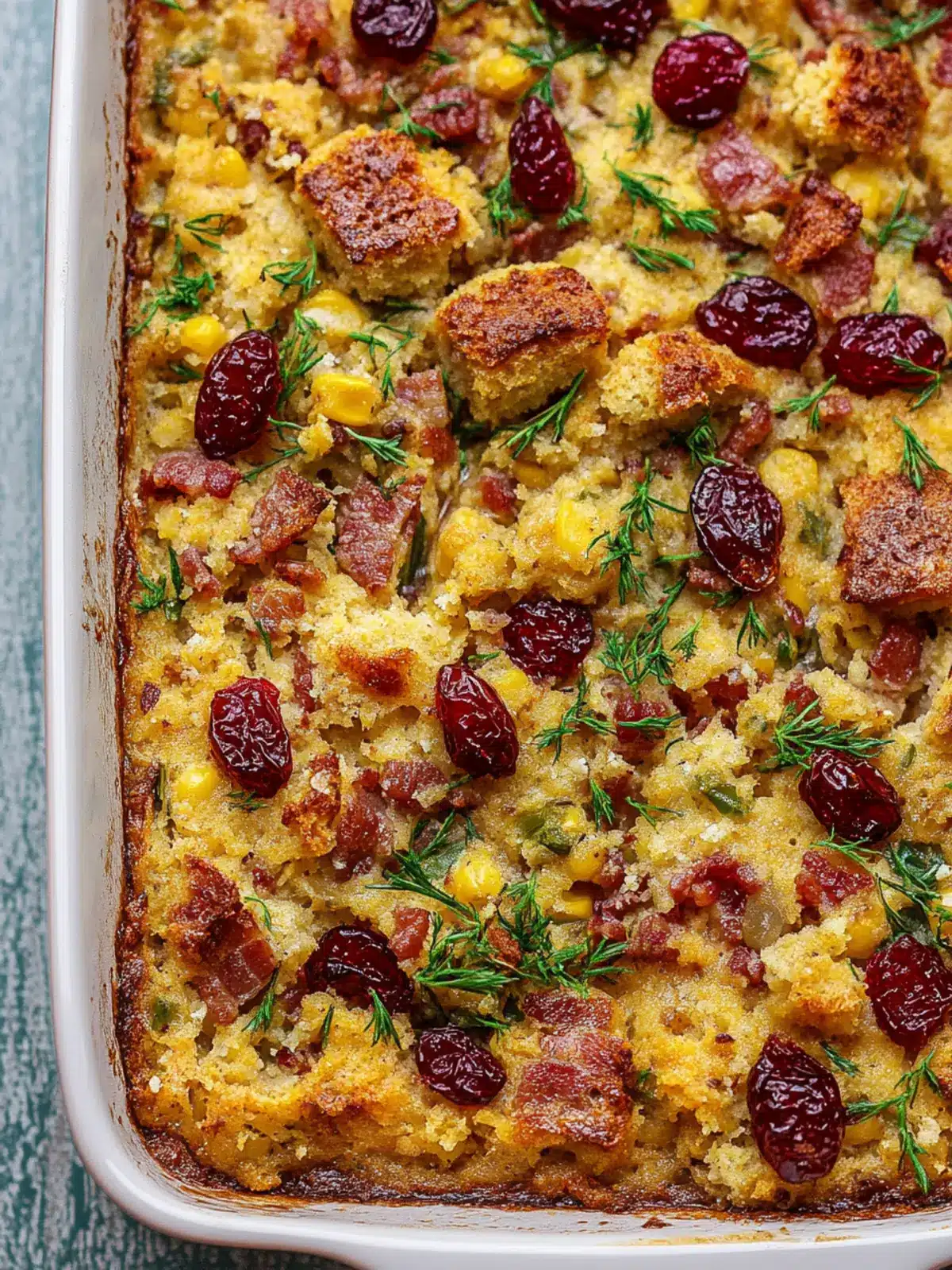 Bacon Cranberry Cornbread Stuffing That Steals the Show 3 Bacon Cranberry Cornbread Stuffing
