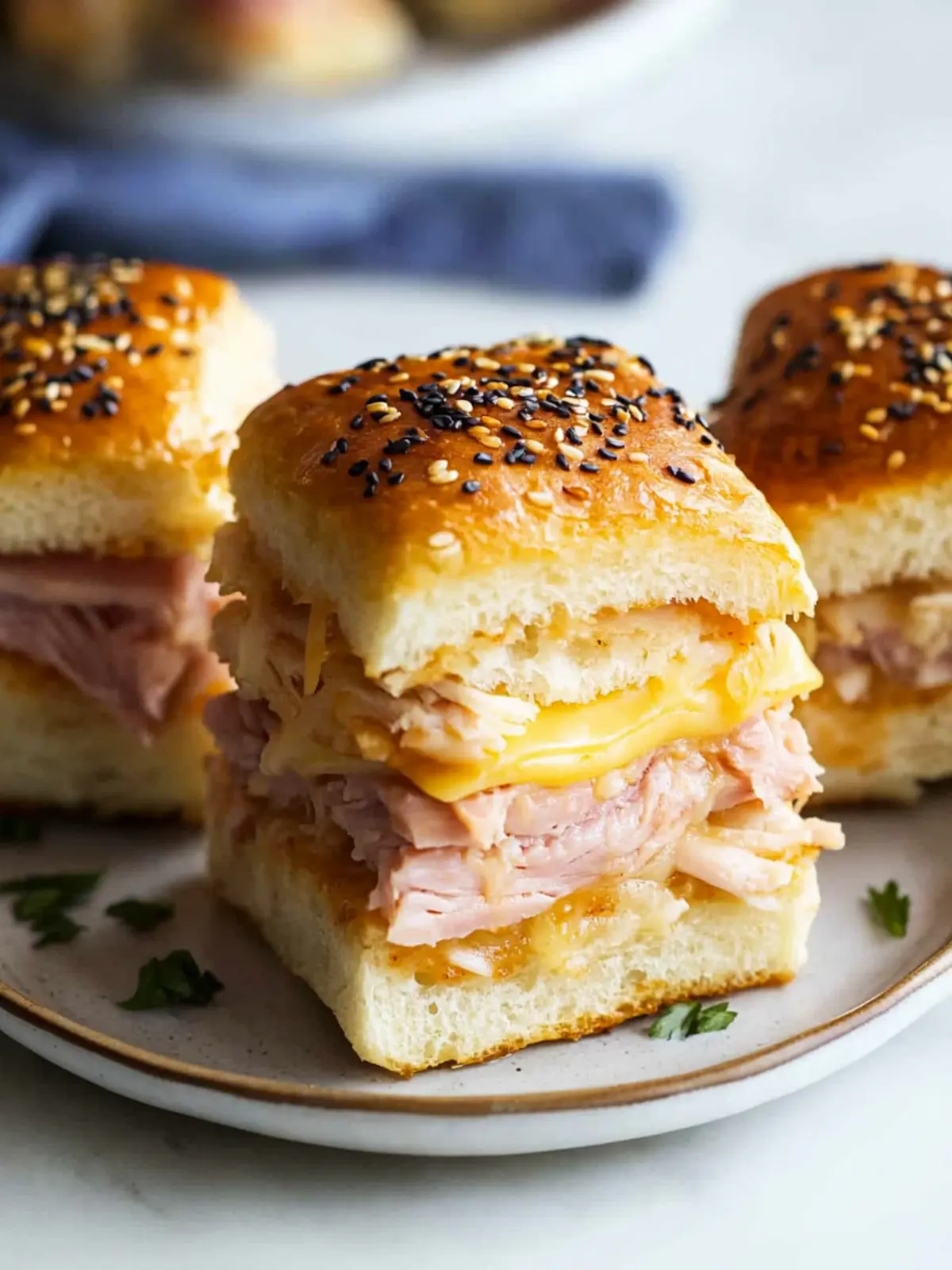 Delicious Hawaiian Roll Turkey and Cheese Sliders for Game Day 4 Hawaiian Roll Turkey and Cheese Sliders