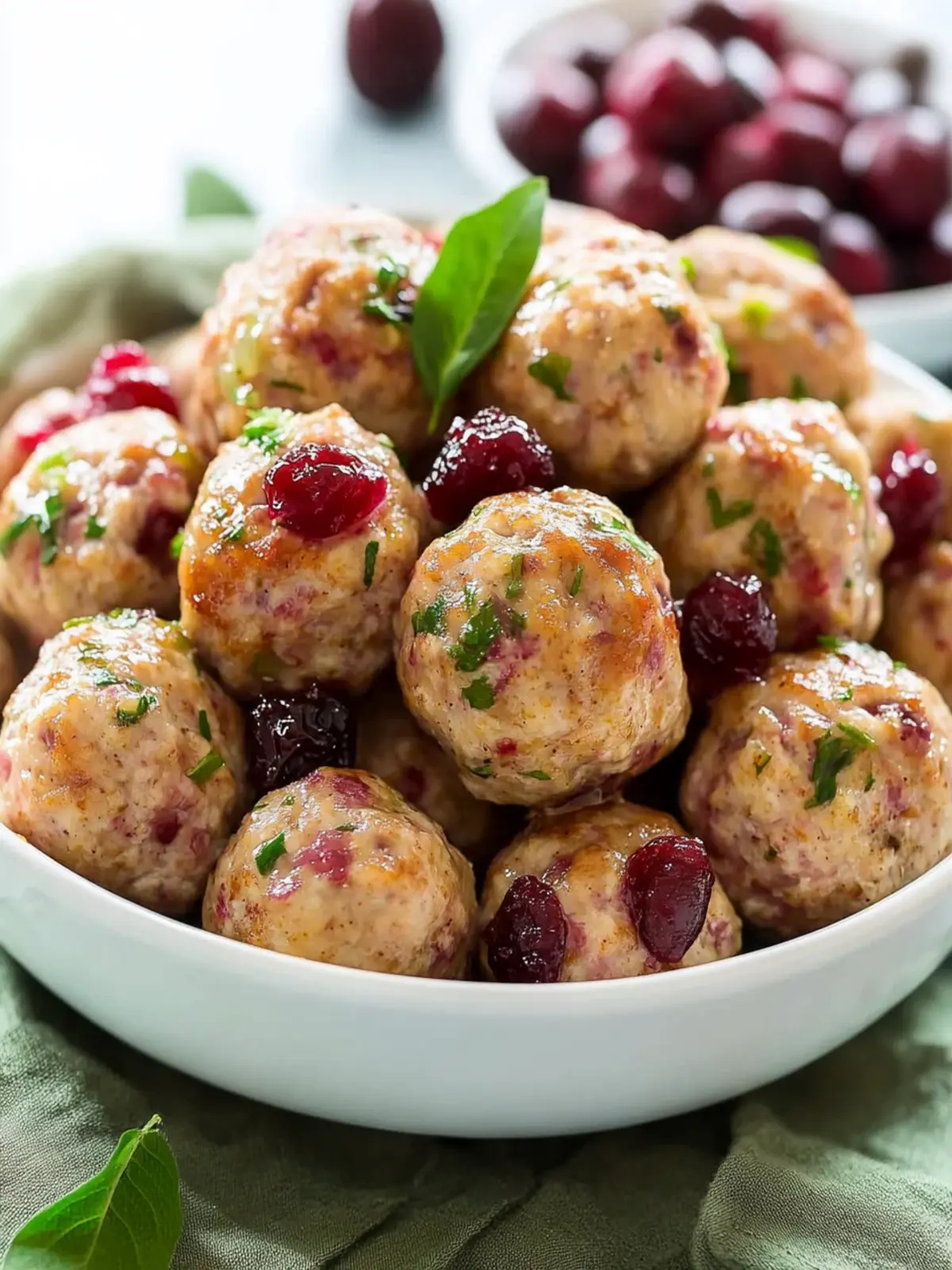 Cranberry Turkey Meatballs