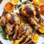 Two Roast Chickens With Citrus and Sage