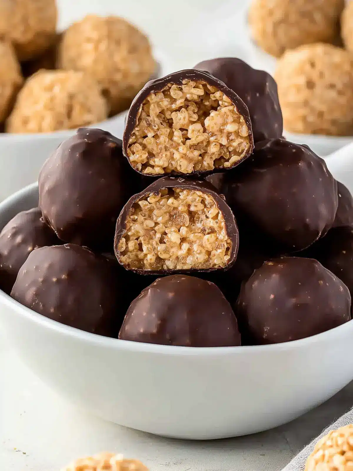 Peanut Butter Balls with Rice Krispies