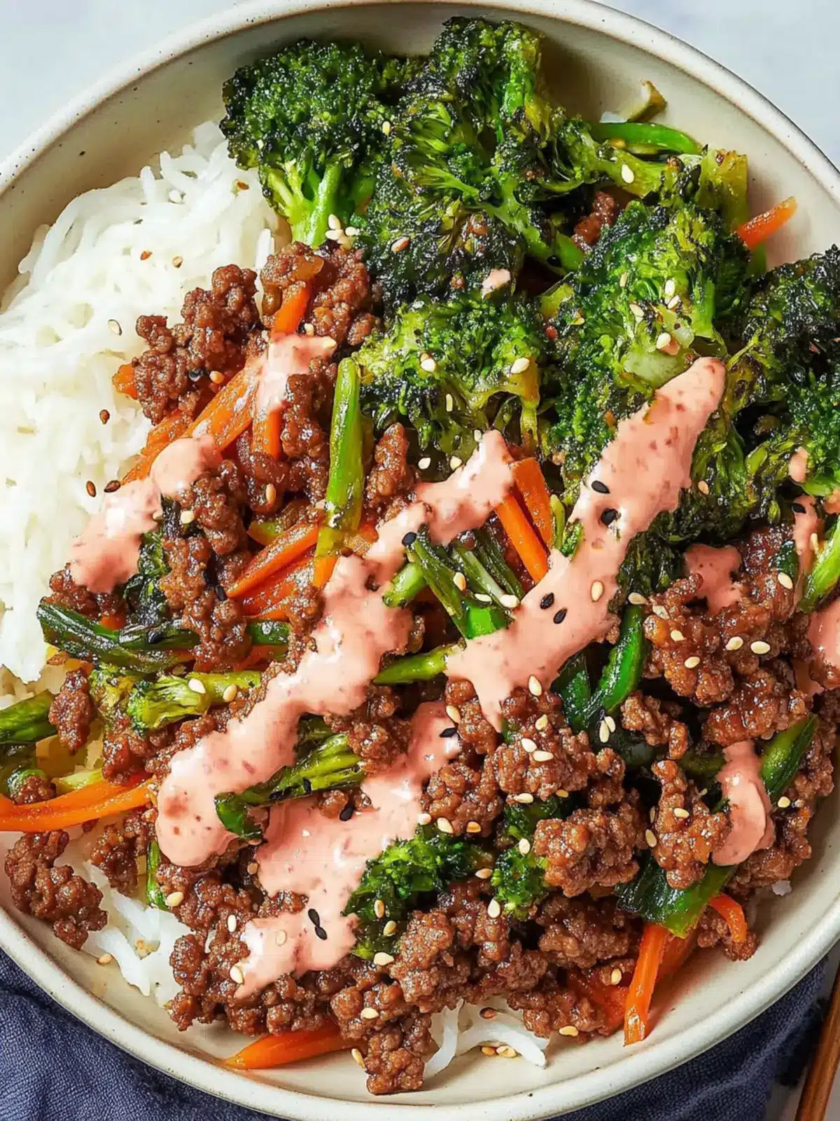 Ground Beef Stir-Fry Teriyaki Bowls