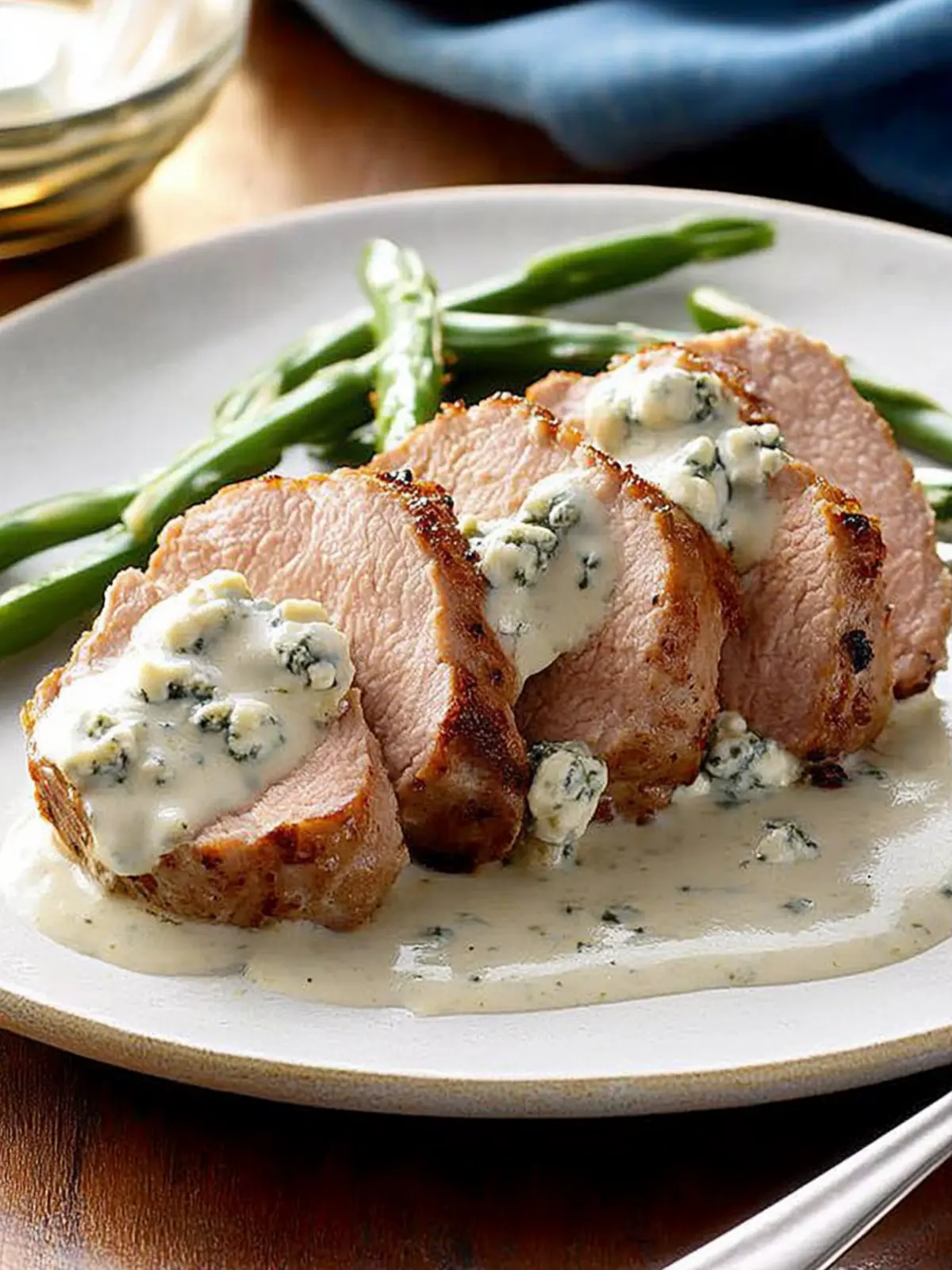 Pork with Gorgonzola Sauce- New Year's Eve dinner ideas