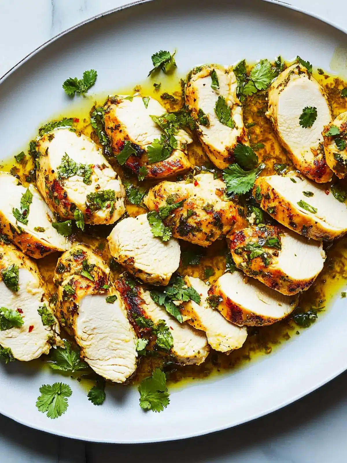 Garlic-Ginger Chicken With Cilantro and Mint