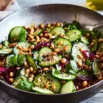 Warm Tiger Bean Salad with Cucumber and Asian Dressing Delight 7 Warm tiger bean salad with cucumber and Asian dressing