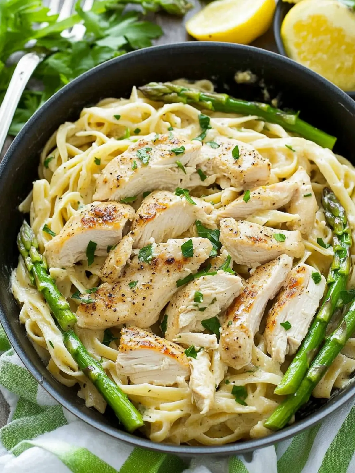Delicious Creamy Chicken and Asparagus Pasta You'll Adore 3 Creamy Chicken and Asparagus Pasta