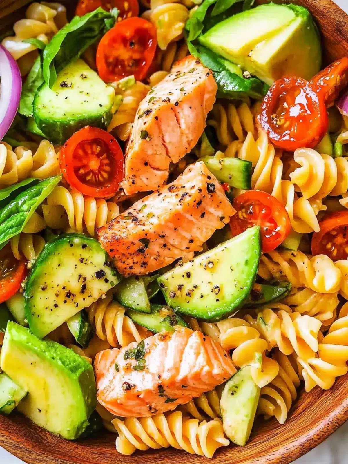 Zesty Salmon Pasta Salad with Lemon Mustard Magic 5 Salmon Pasta Salad