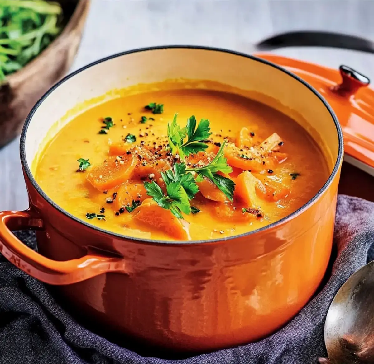 Carrot and coconut soup- vegan christmas recipes