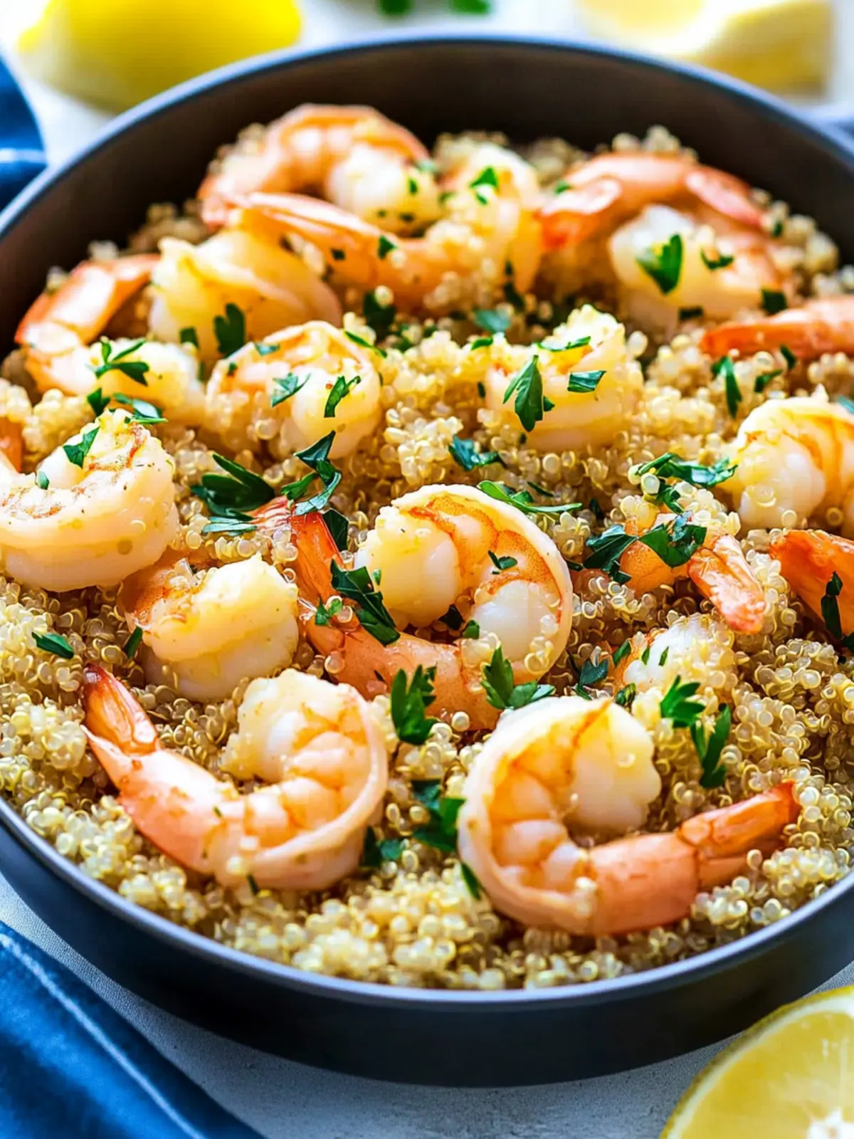Healthy Garlic Shrimp with Quinoa for Quick Weeknight Dinners 3 Healthy Garlic Shrimp with Quinoa