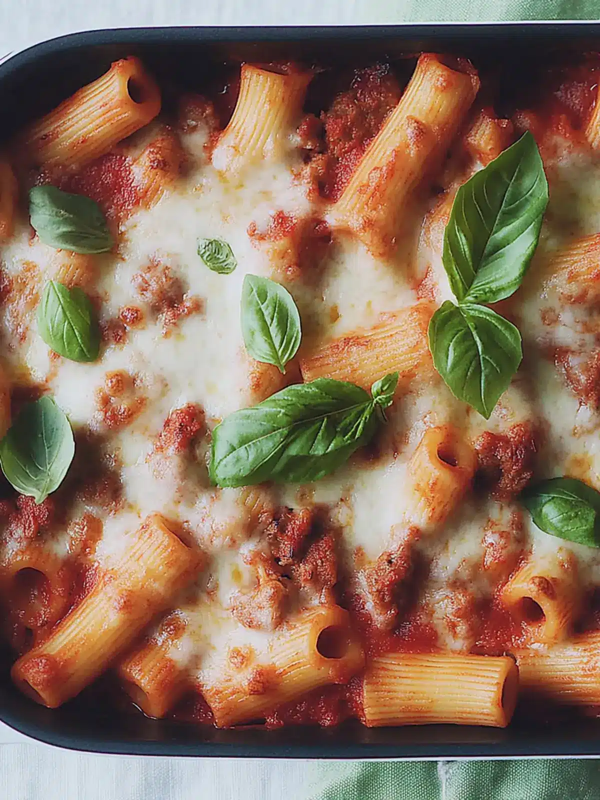 Shortcut Baked Rigatoni with Spicy Italian Sausage Bliss 4 Shortcut Baked Rigatoni With Spicy Italian Sausage