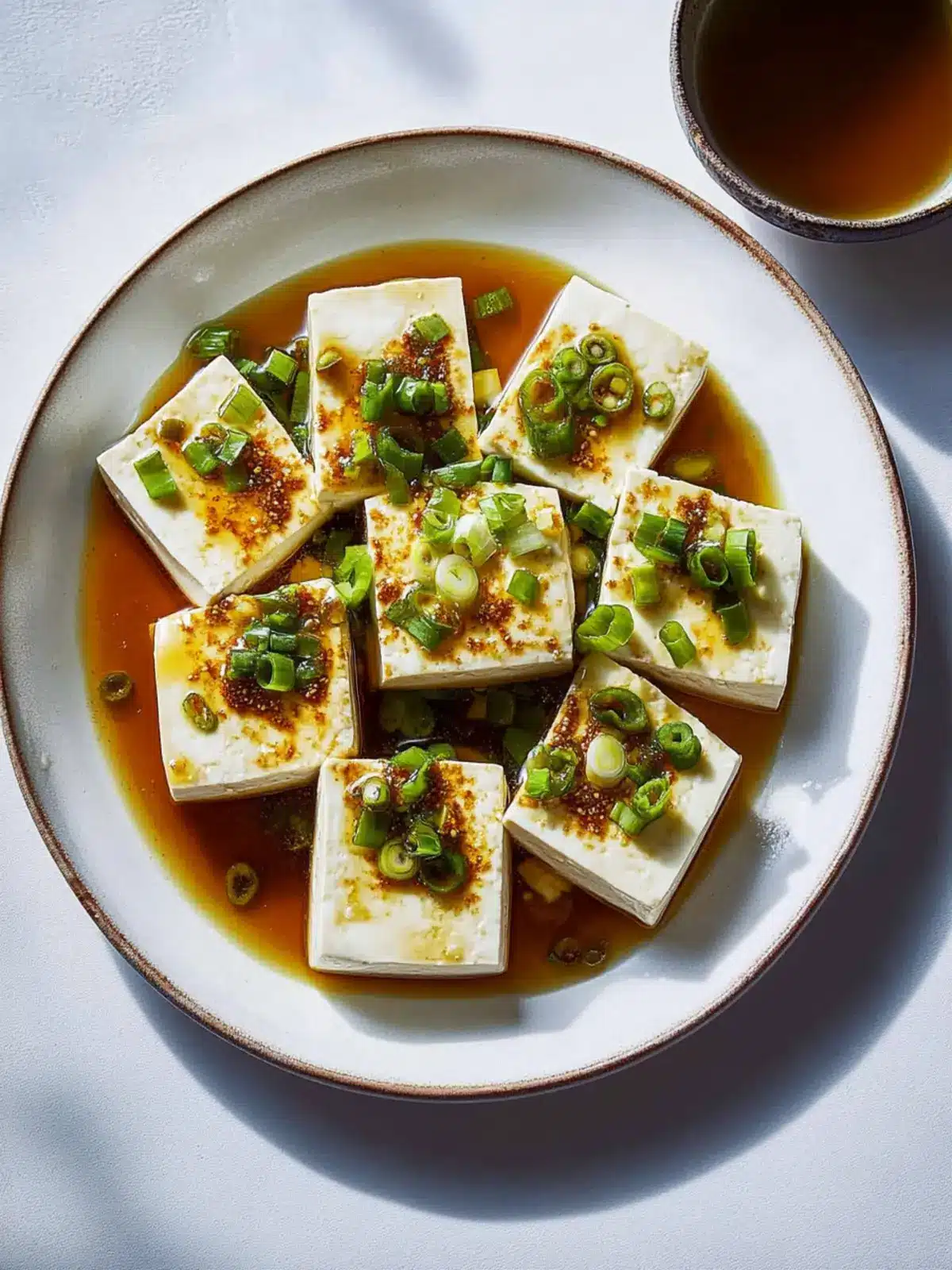 Silken Tofu With Spicy Soy Dressing