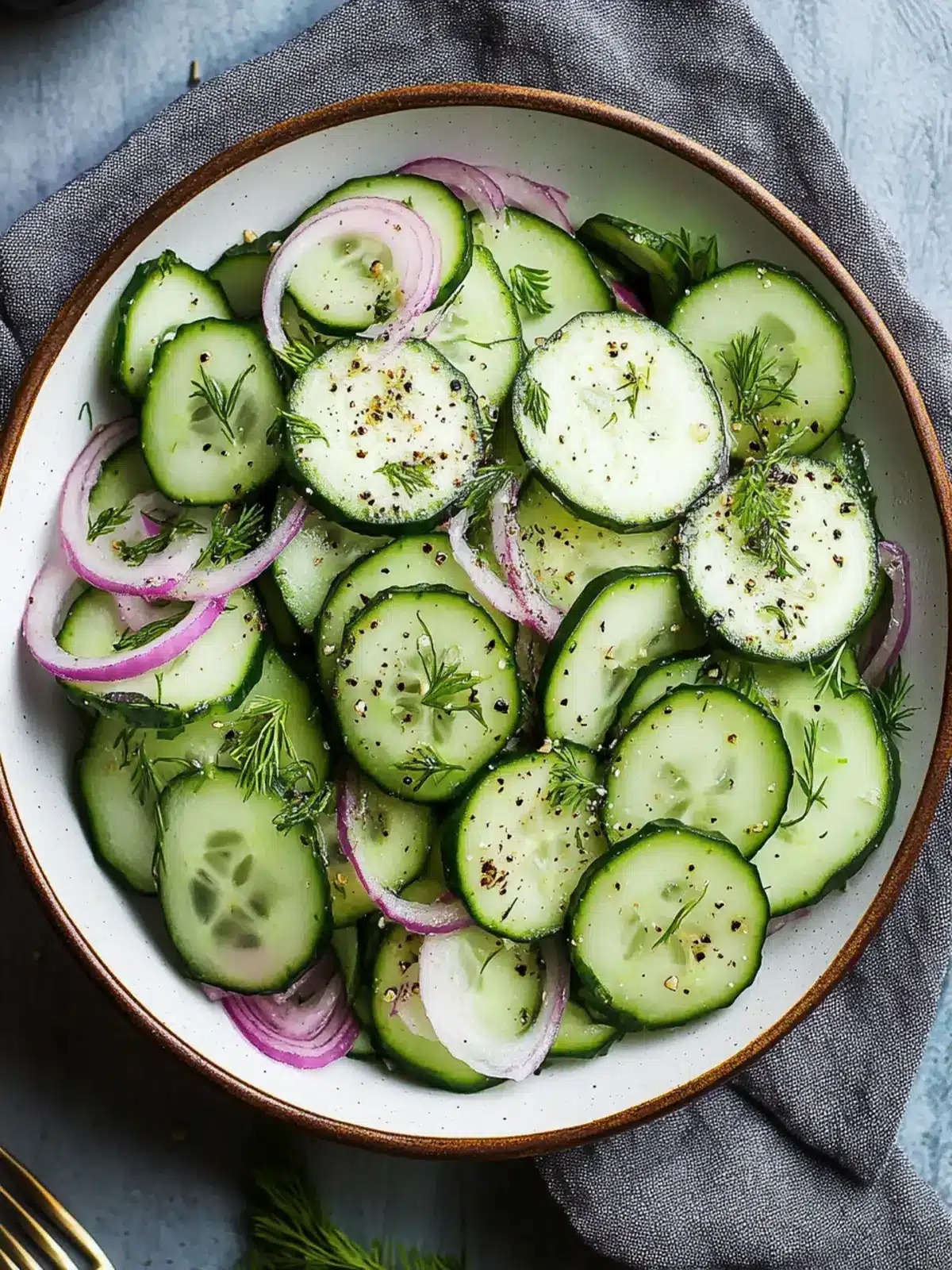 Crisp Cucumber Salad with Herb Vinaigrette for Summer Bliss 4 Cucumber Salad