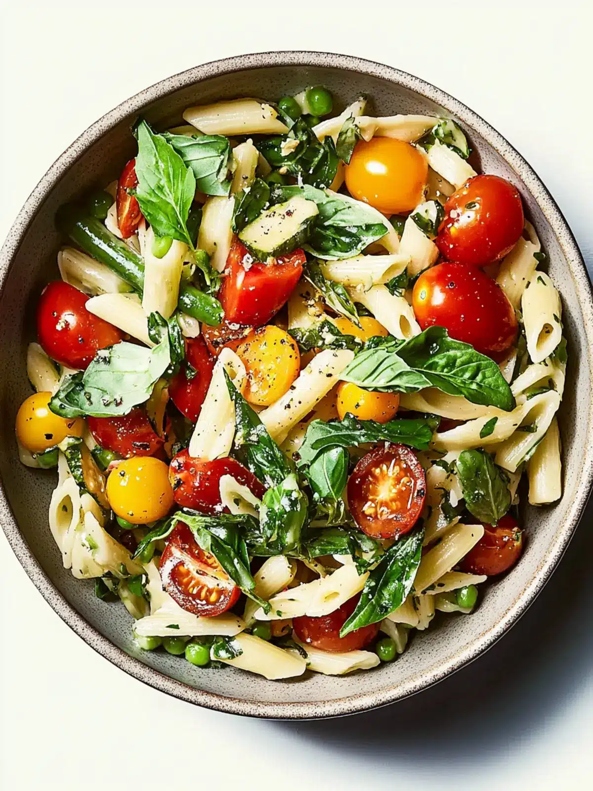 Pasta Salad With Spring Vegetables and Tomatoes