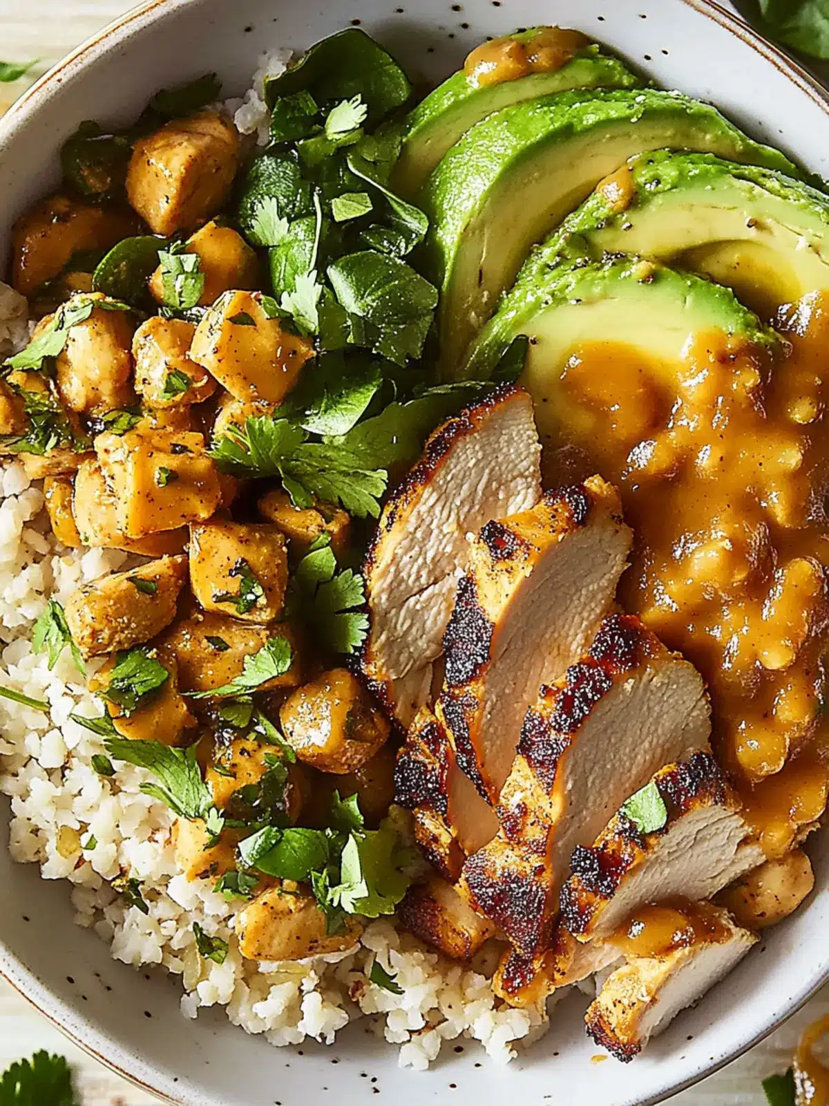 Peanut Chicken Protein Bowls
