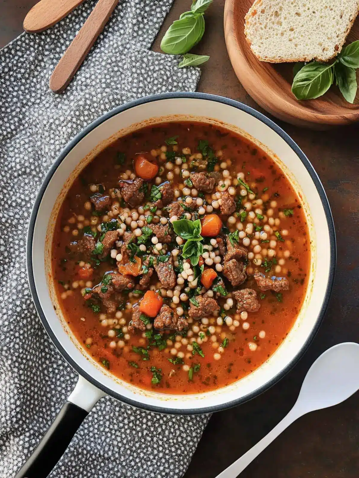 Hearty Beef, Tomato and Acini di Pepe Soup Three Ways 4 Beef, Tomato and Acini di Pepe Soup (Instant Pot, SC + Stove)