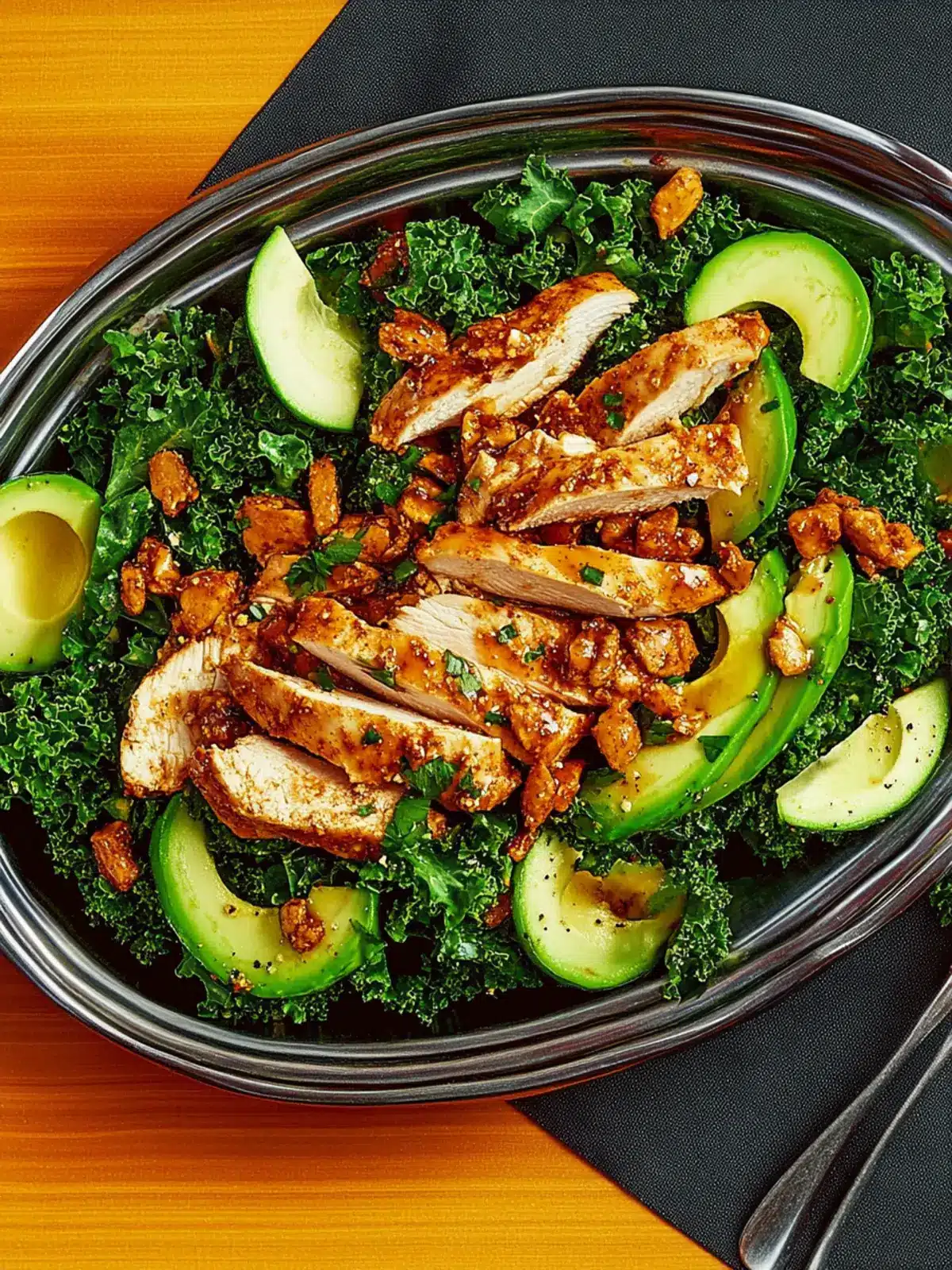 Smoky Chicken and Avocado Kale Salad for a Flavor Boost 3 Smoky Chicken and Avocado Kale Salad