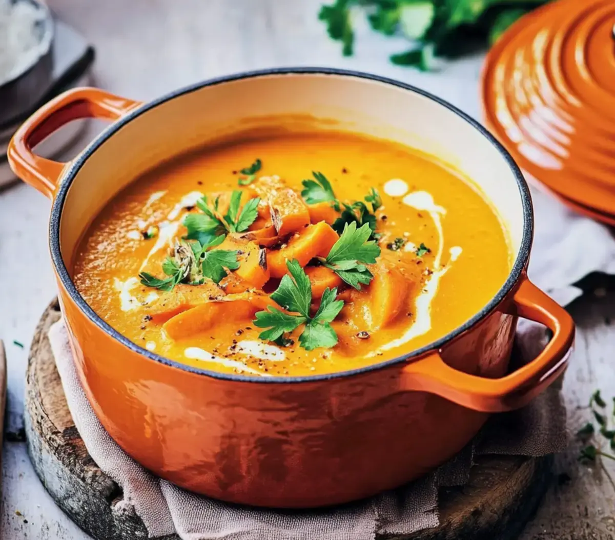 Carrot and coconut soup- vegan christmas recipes