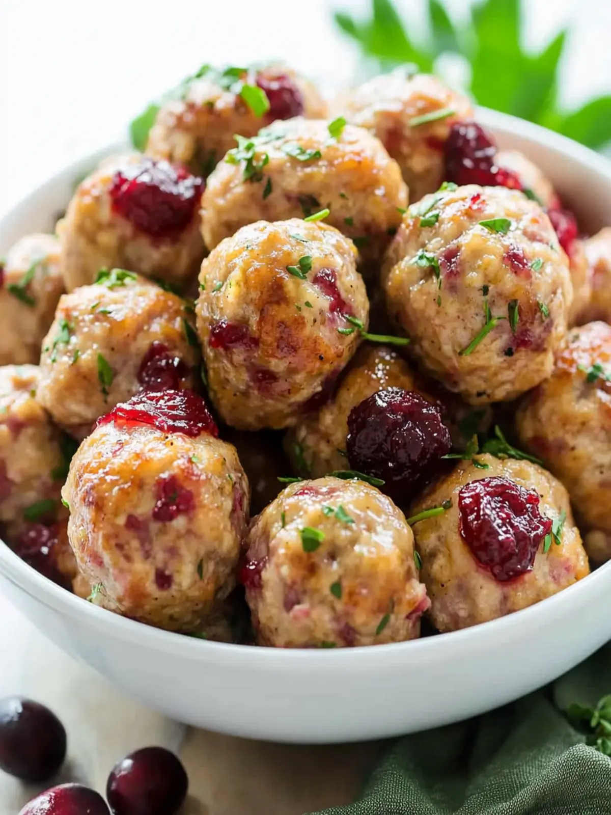 Cranberry Turkey Meatballs
