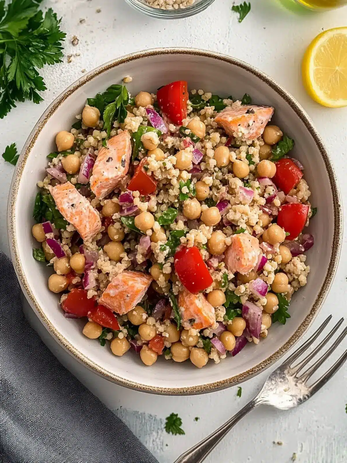 Wild Salmon and Chickpea Salad: Quick, Healthy & Delicious! 2 Wild Salmon and Chickpea Salad
