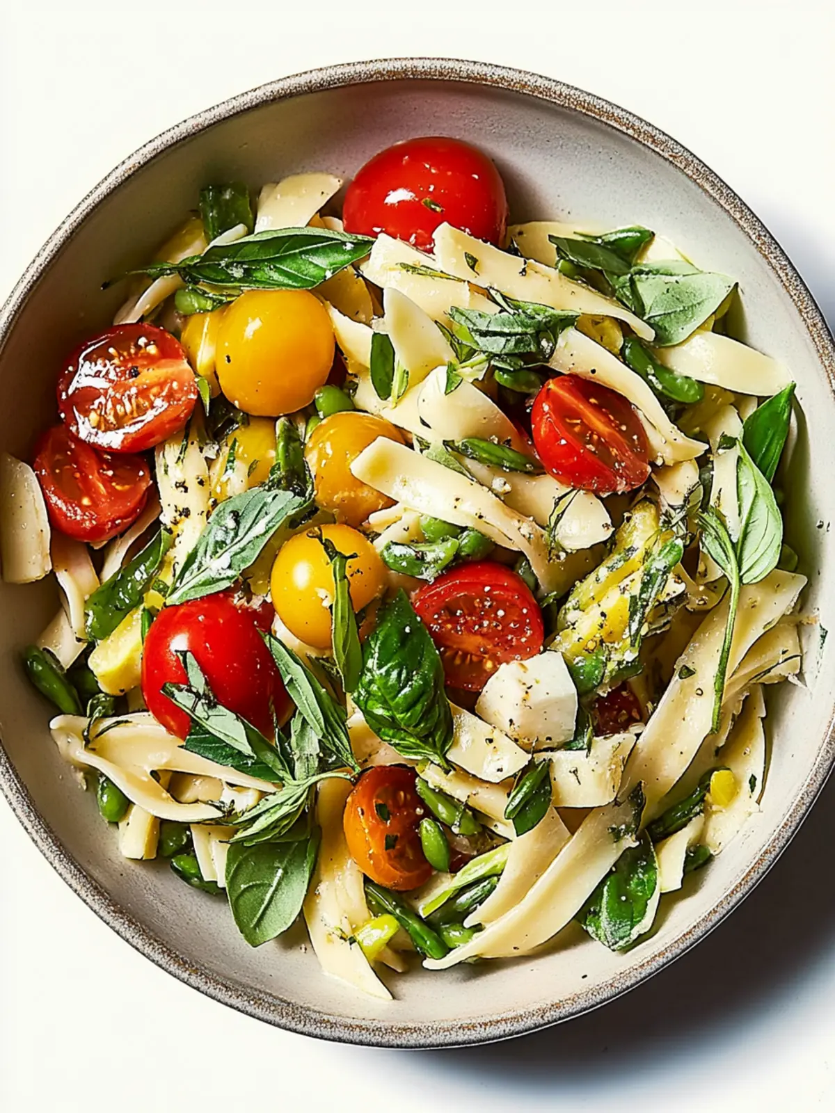 Pasta Salad With Spring Vegetables and Tomatoes