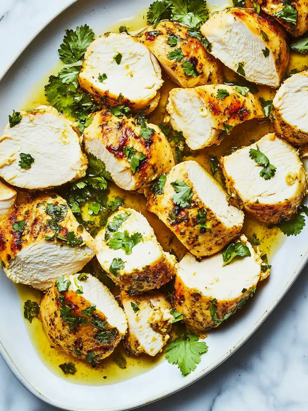 Garlic-Ginger Chicken With Cilantro and Mint