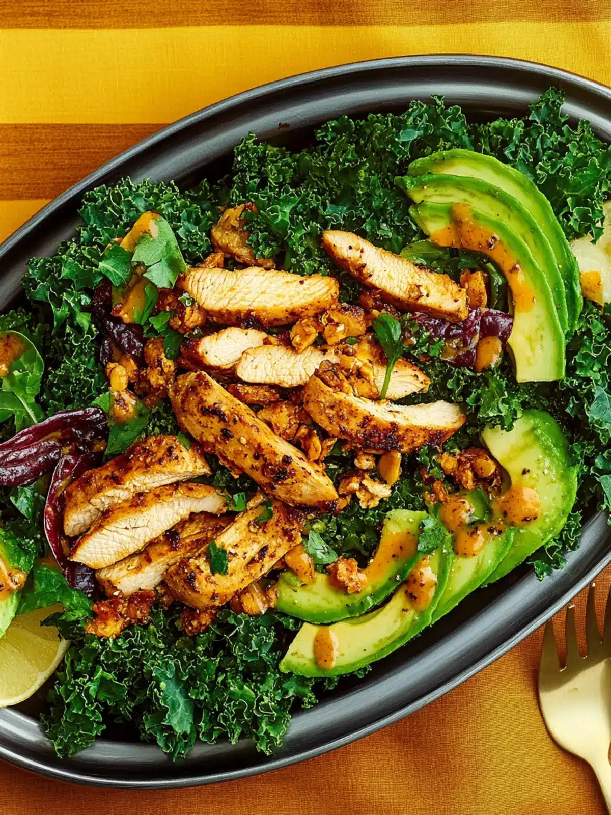 Smoky Chicken and Avocado Kale Salad for a Flavor Boost 2 Smoky Chicken and Avocado Kale Salad