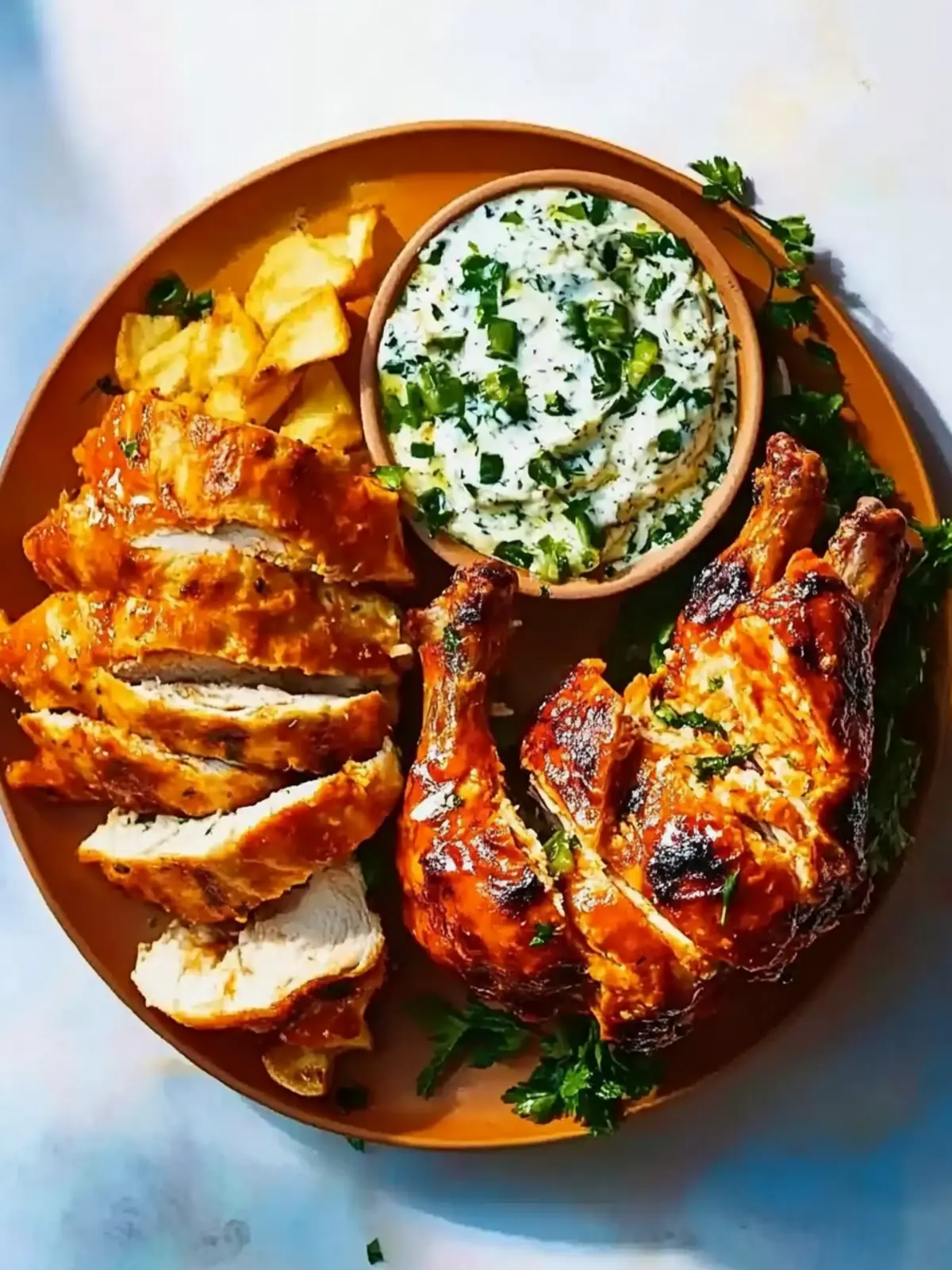 Savory Buffalo Chicken with Creamy Blue Cheese Slaw Delight 3 Buffalo chicken