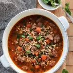 Beef, Tomato and Acini di Pepe Soup (Instant Pot, SC + Stove)