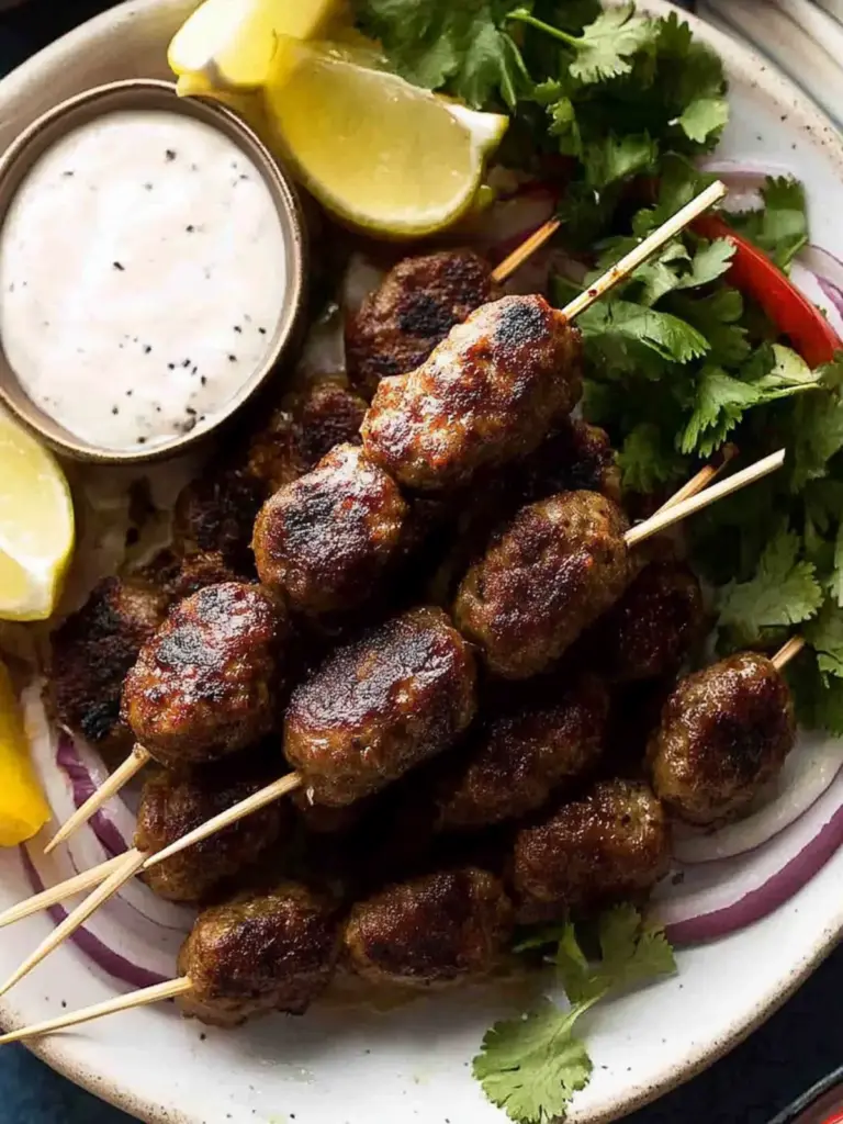 Lamb Koftas with Yoghurt Dressing