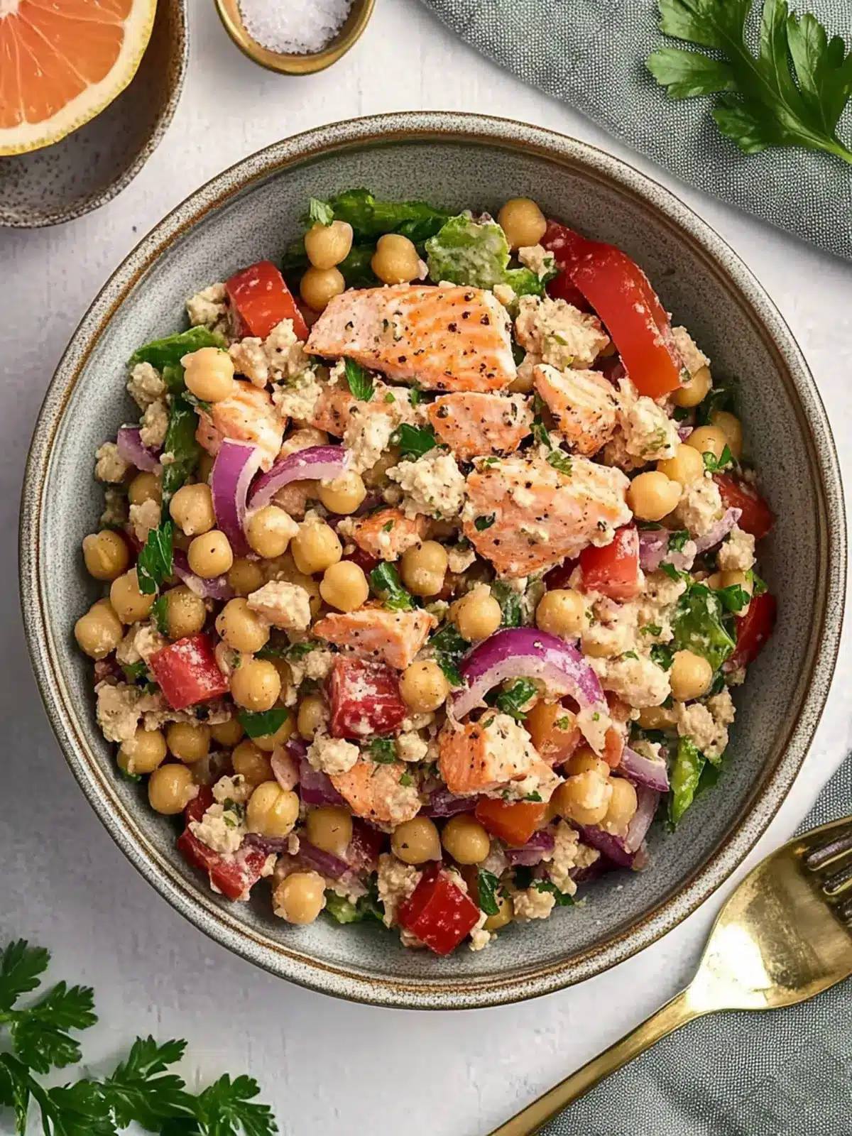 Wild Salmon and Chickpea Salad: Quick, Healthy & Delicious! 3 Wild Salmon and Chickpea Salad