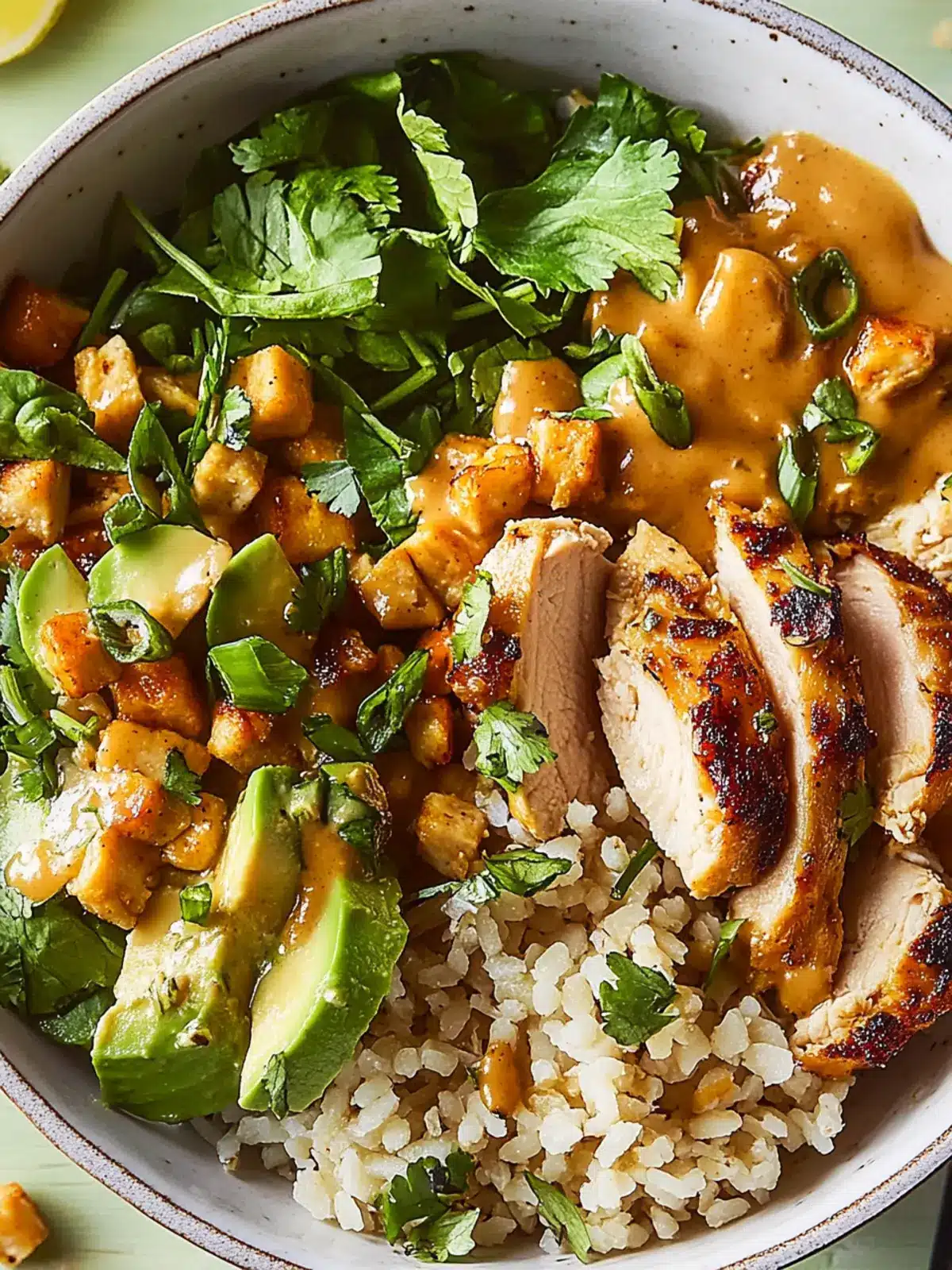 Peanut Chicken Protein Bowls