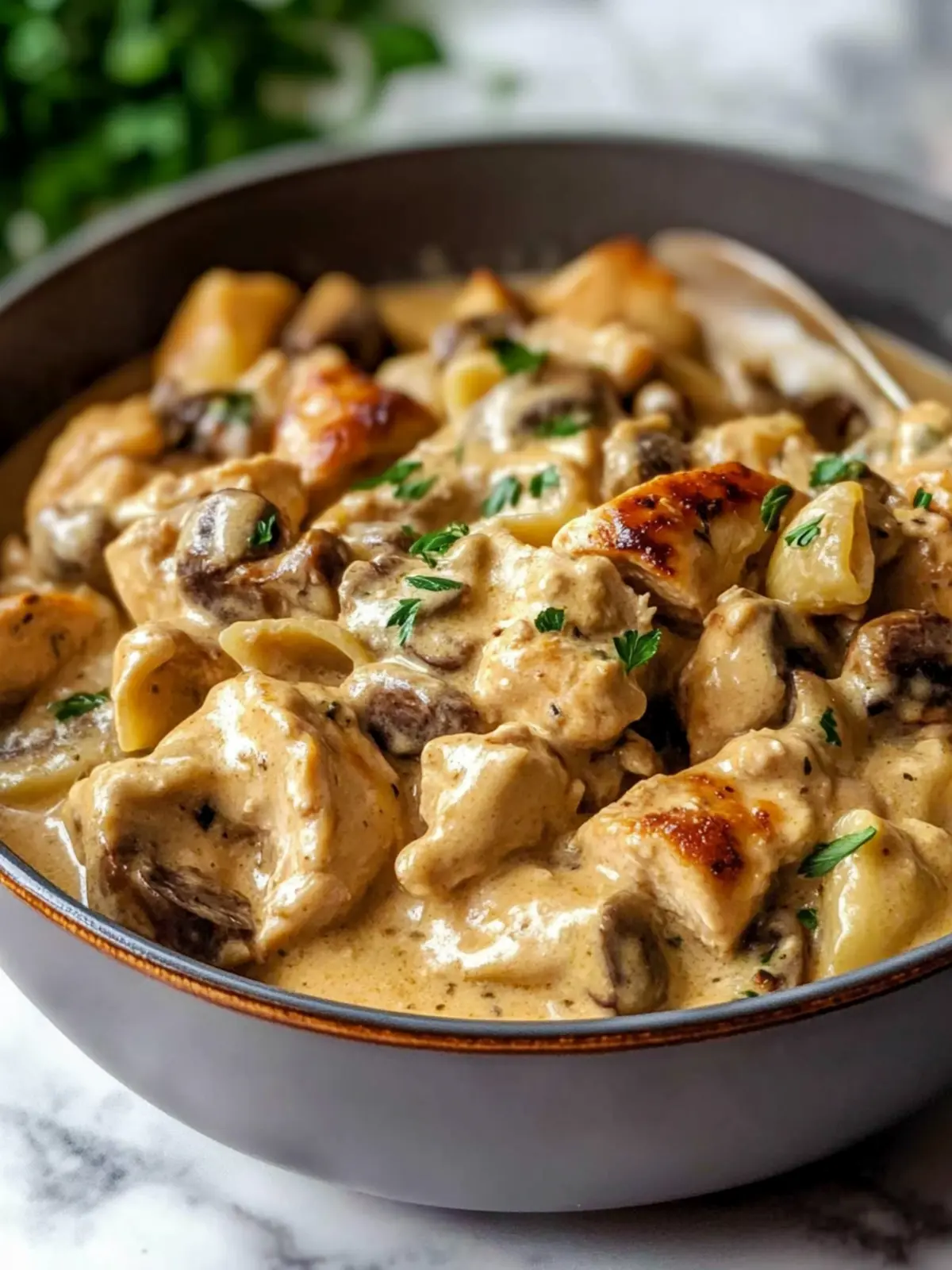 Rich Chicken Stroganoff