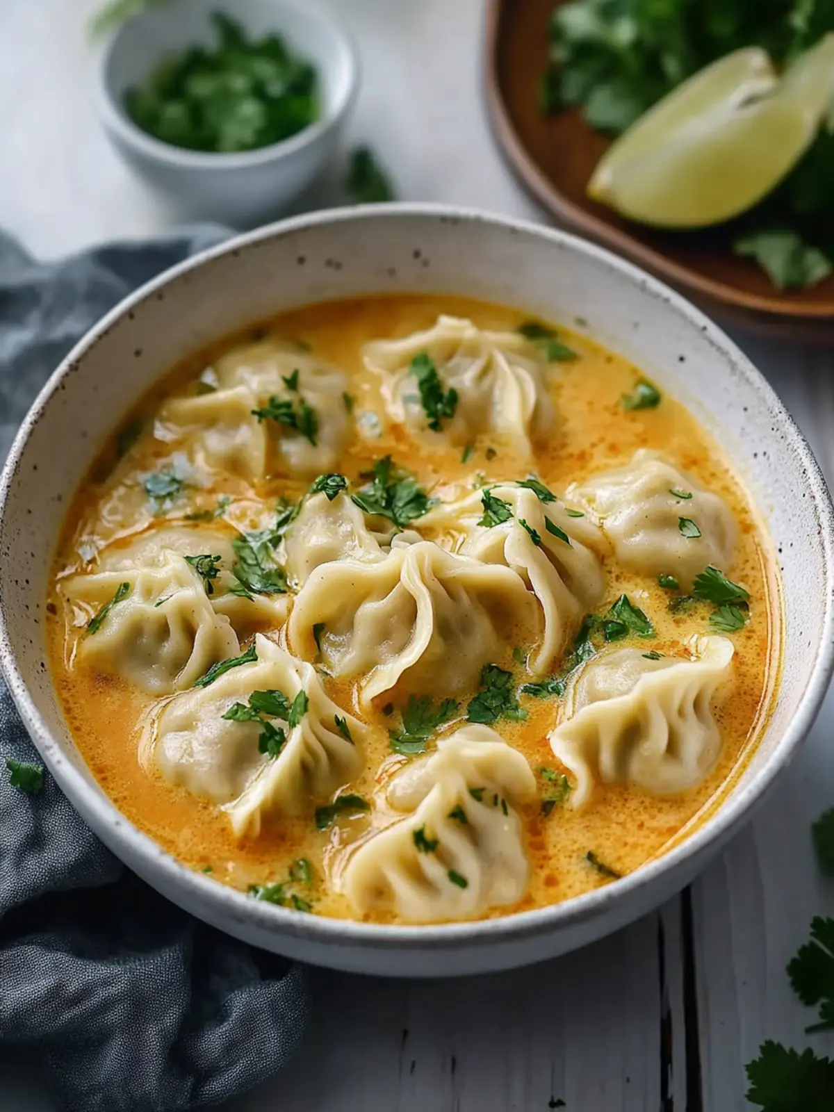 Delicious Curry Dumpling Soup