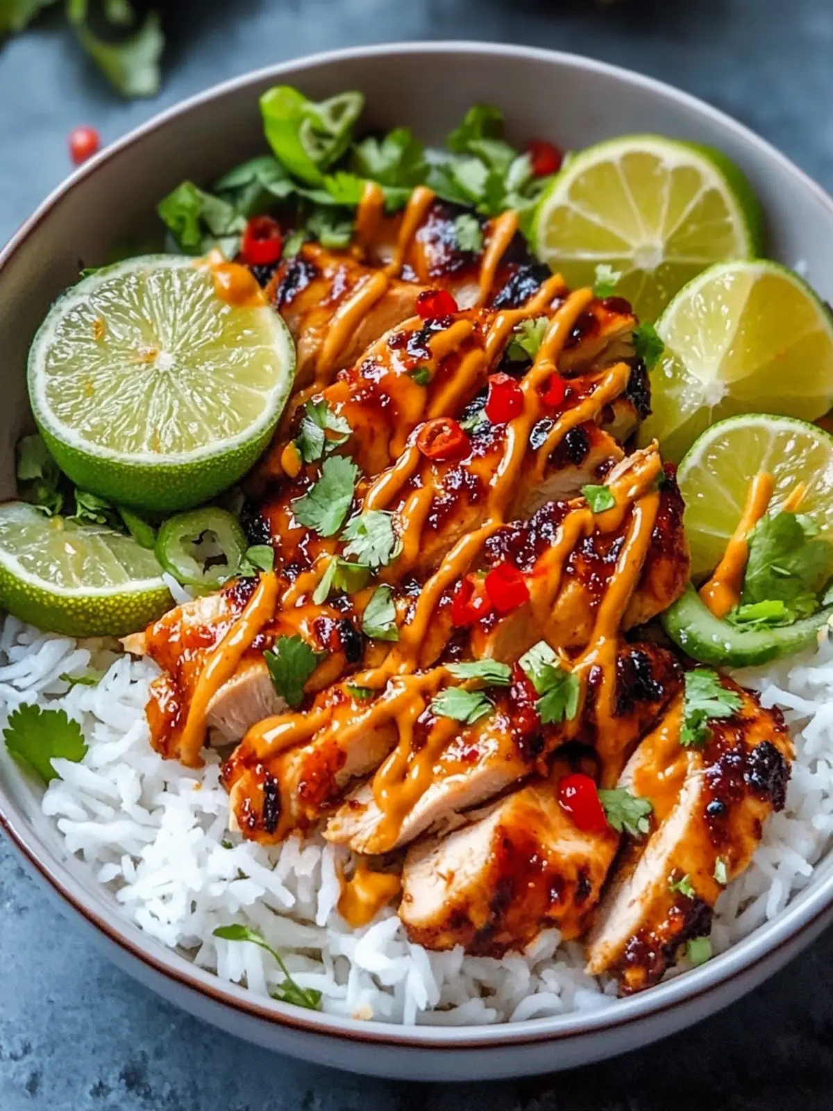 Irresistible Sweet Chili Chicken Bowl with Coconut Lime Drizzle 3 Sweet Chili Chicken Bowl with Coconut Lime Drizzle