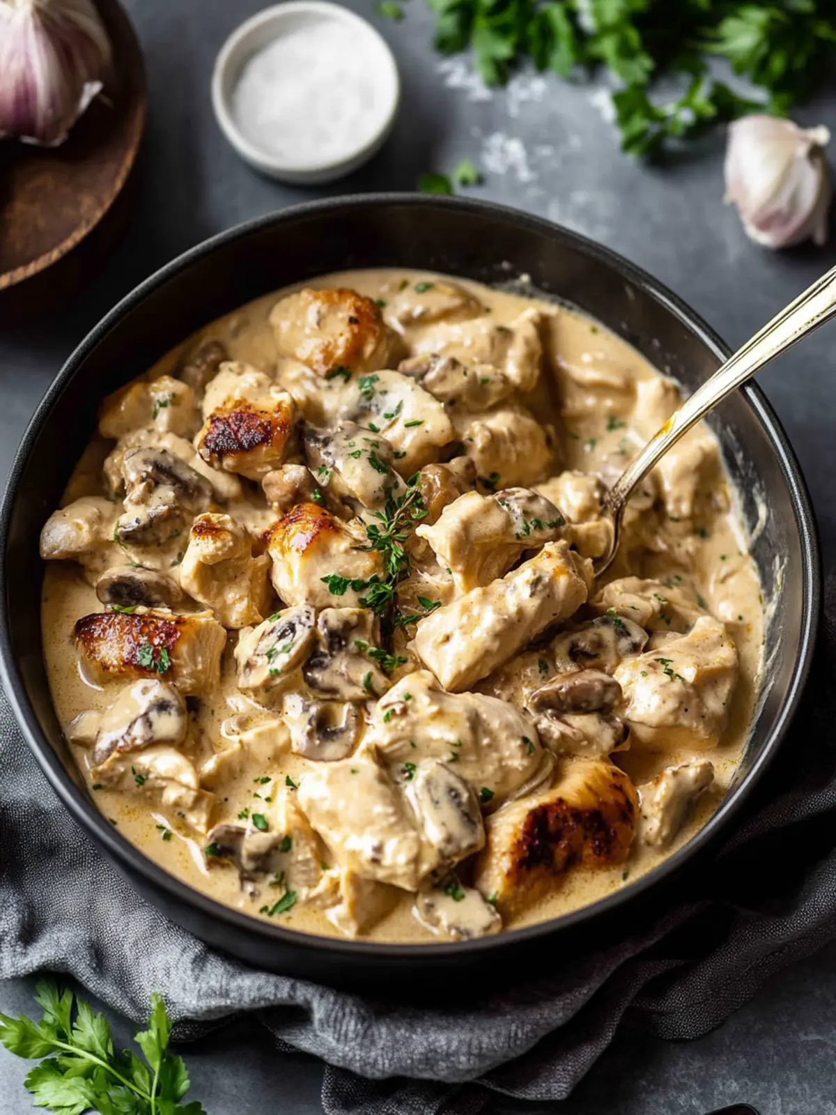 Rich Chicken Stroganoff